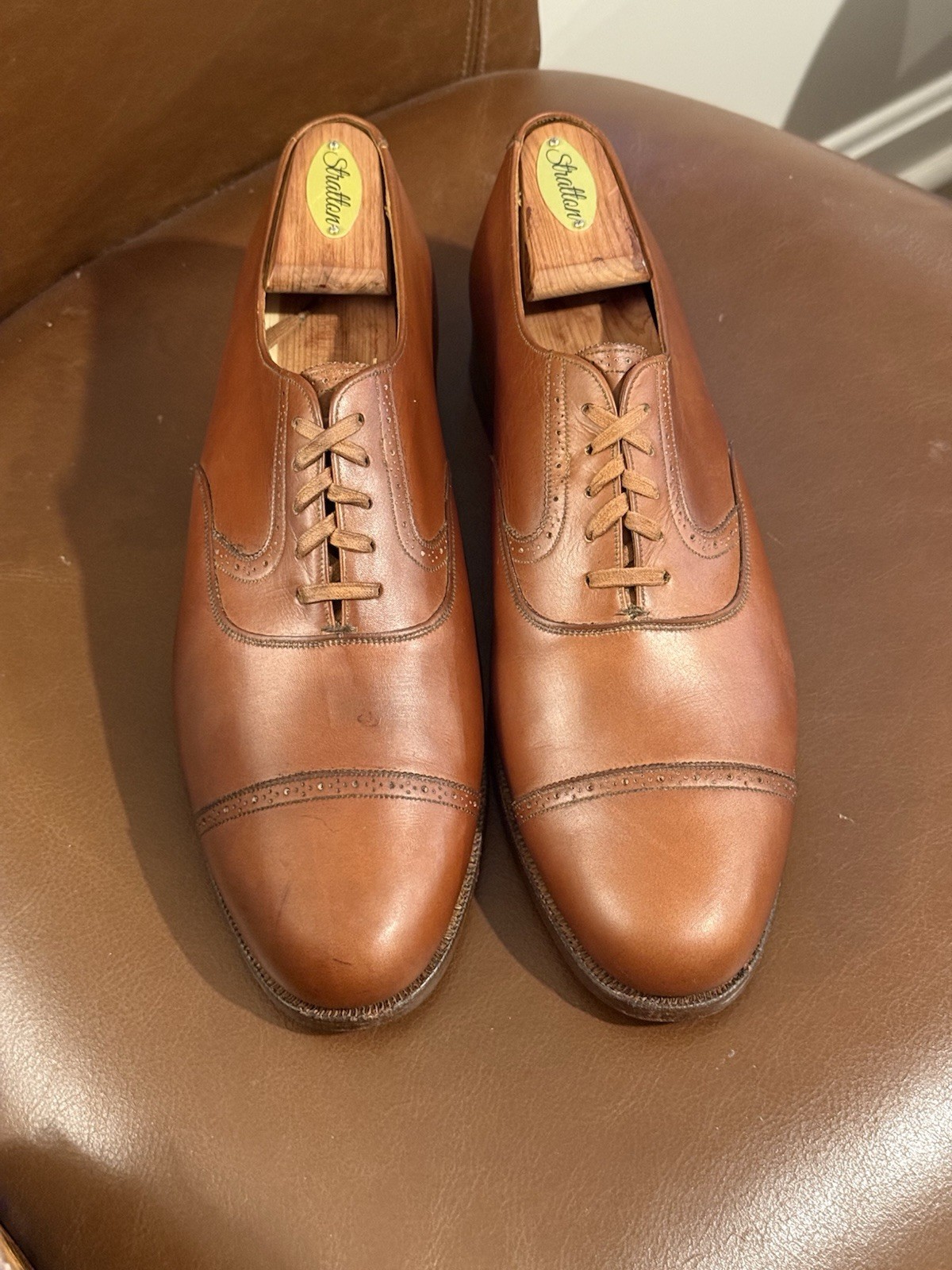 Polo Ralph Lauren Bench Made England Cap Toe Oxford 9.5D Crockett & Jones