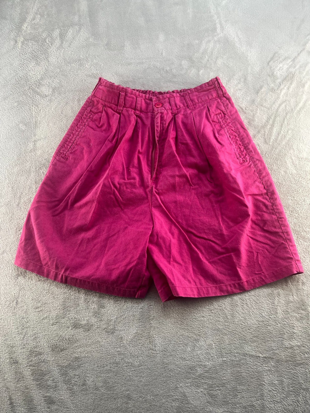 Shades of blue Shorts Womens 10 Pink Cotton Blend High Rise Paperbag VTG