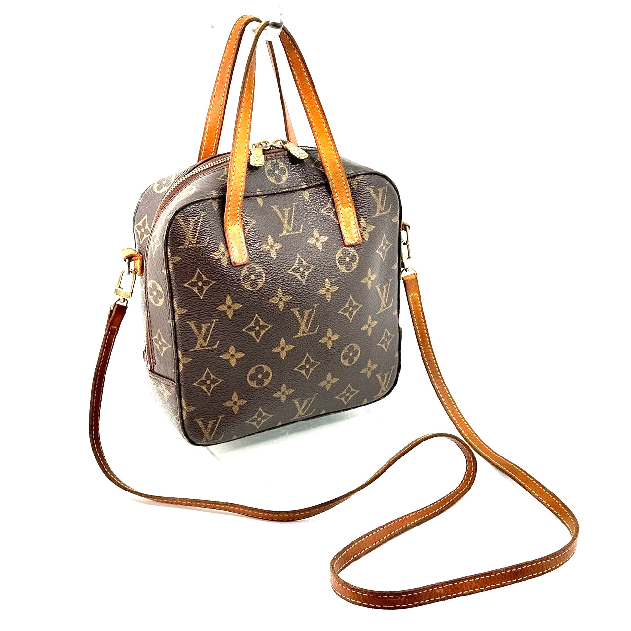 Louis Vuitton Spontini Hand Bag Shoulder Bag Monogram AR0033 Authentic