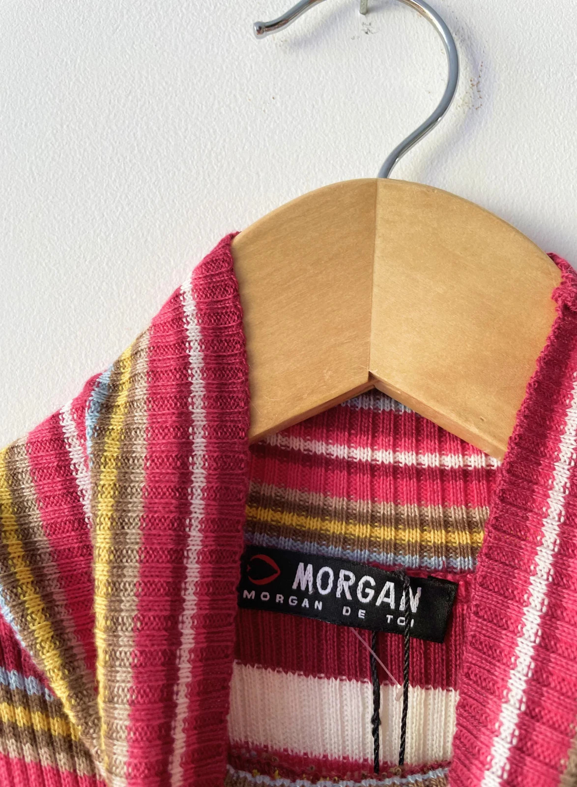 Vintage Morgan de Toi Knit Mock Neck Bodycon Mini Dress — M size