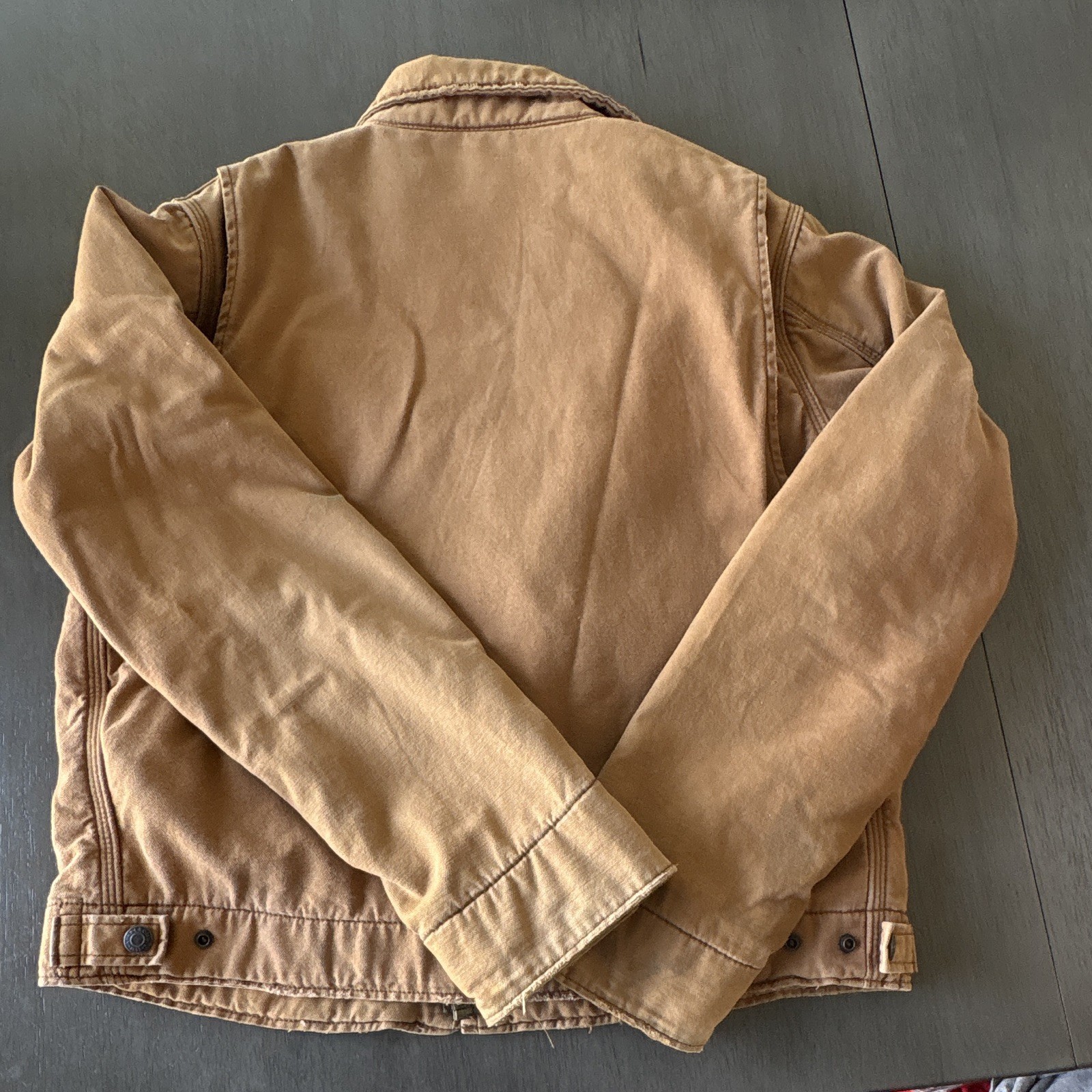 Abercrombie & Fitch Men’s Brown Work Jacket Full Zip Lined Size Medium