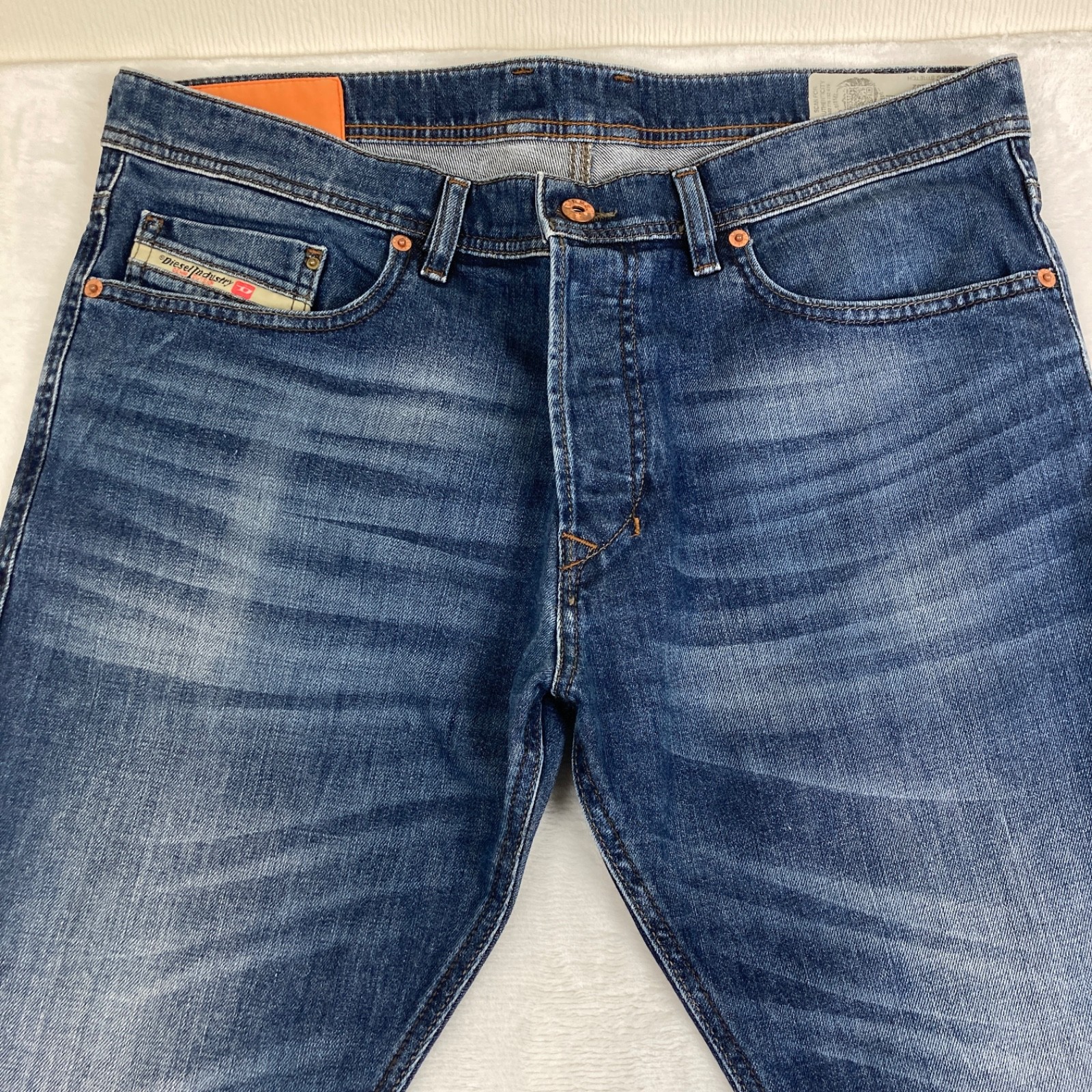 Mens Diesel TEPPHAR R488C Jeans W34 L32 Stretch Slim Carrot Tapered Blue