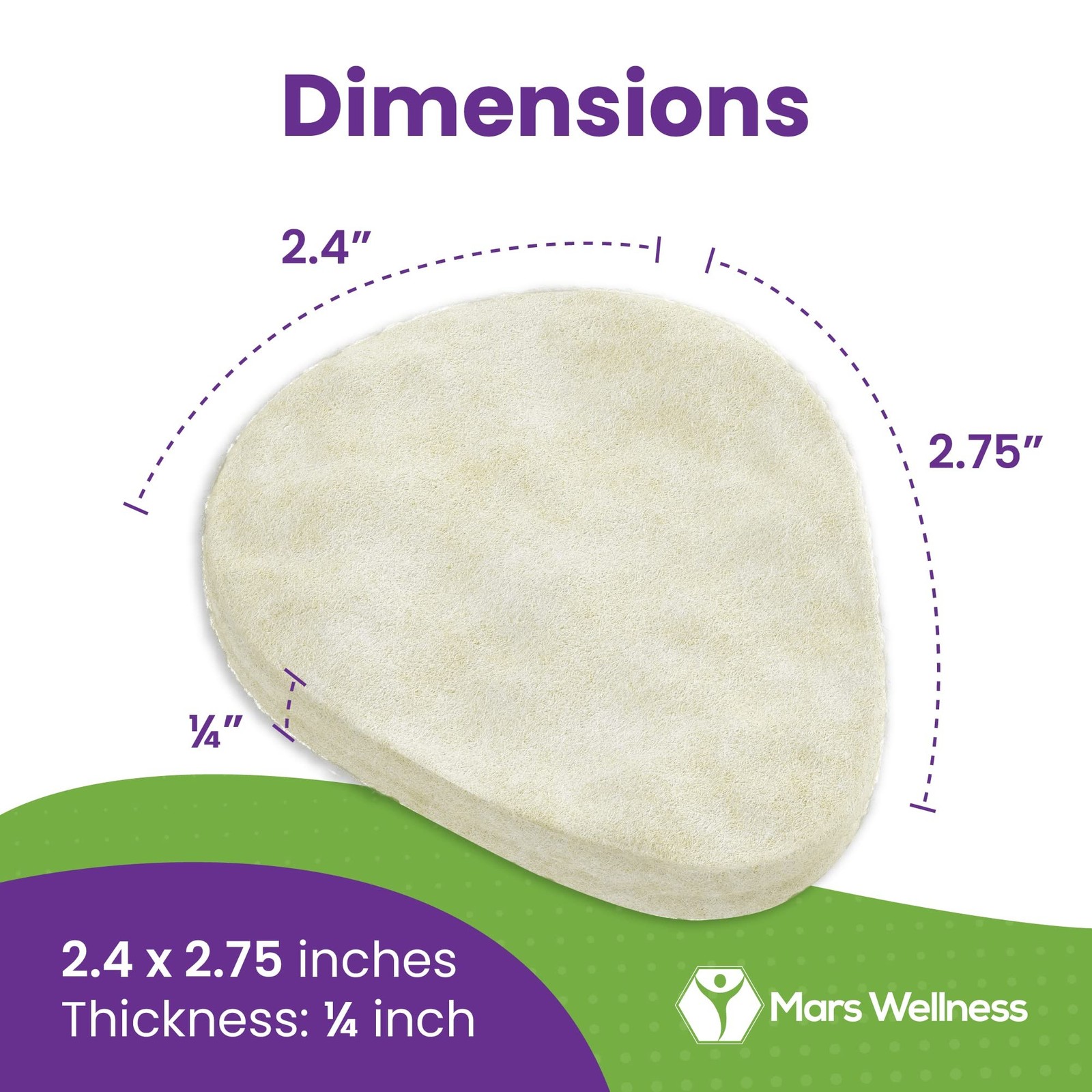 Metatarsal Felt Foot Pad – 1/4″ Thick – Made in USA – 6 Pairs (12 Pieces) | F…