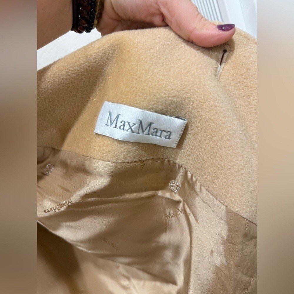 MaxMara 100% Wool Double Breasted Coat, US 12