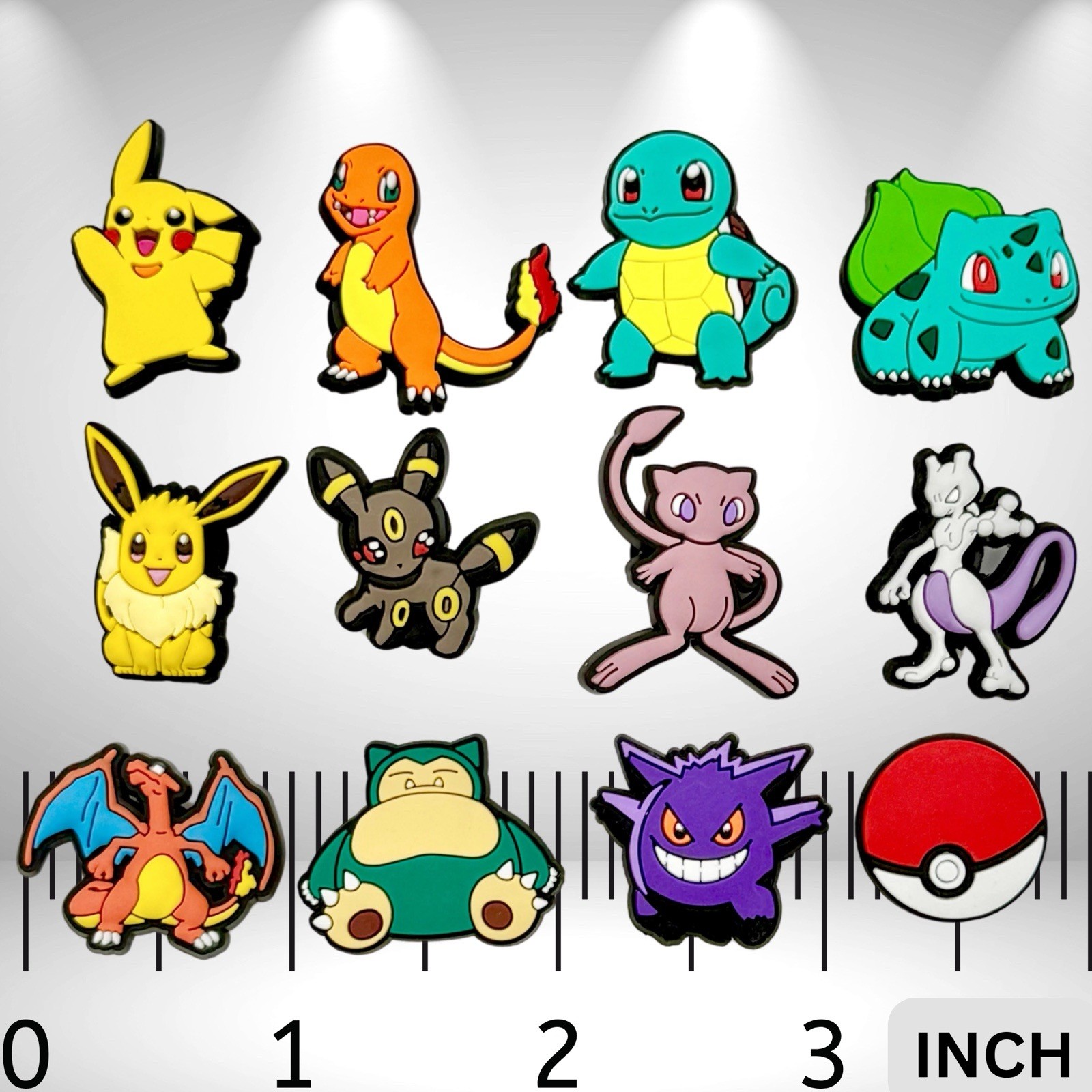 12PC Pokemon Shoe Charms For Crocs Anime Charms Boy Charms Pikachu Charms Jibbit
