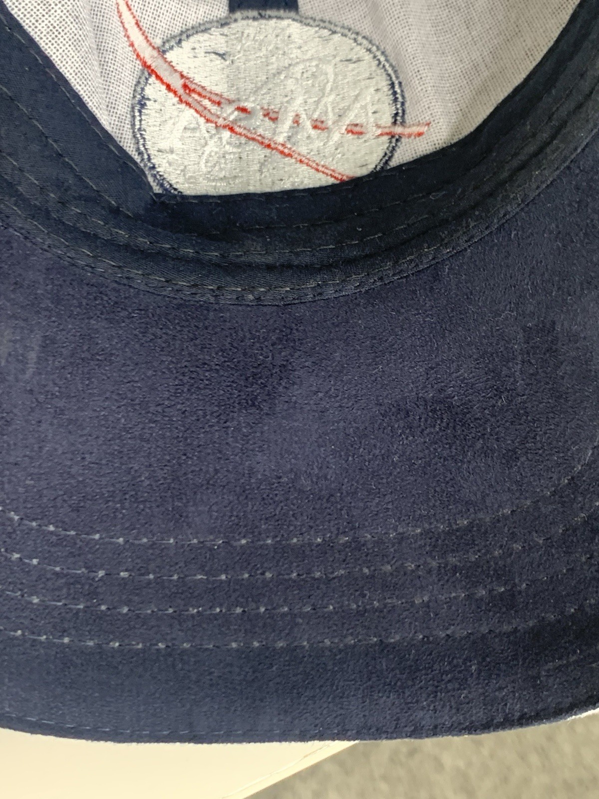 NASA Meatball Logo Blue Felt Polo-Style Baseball Cap Cotton Base Ballcap Hat