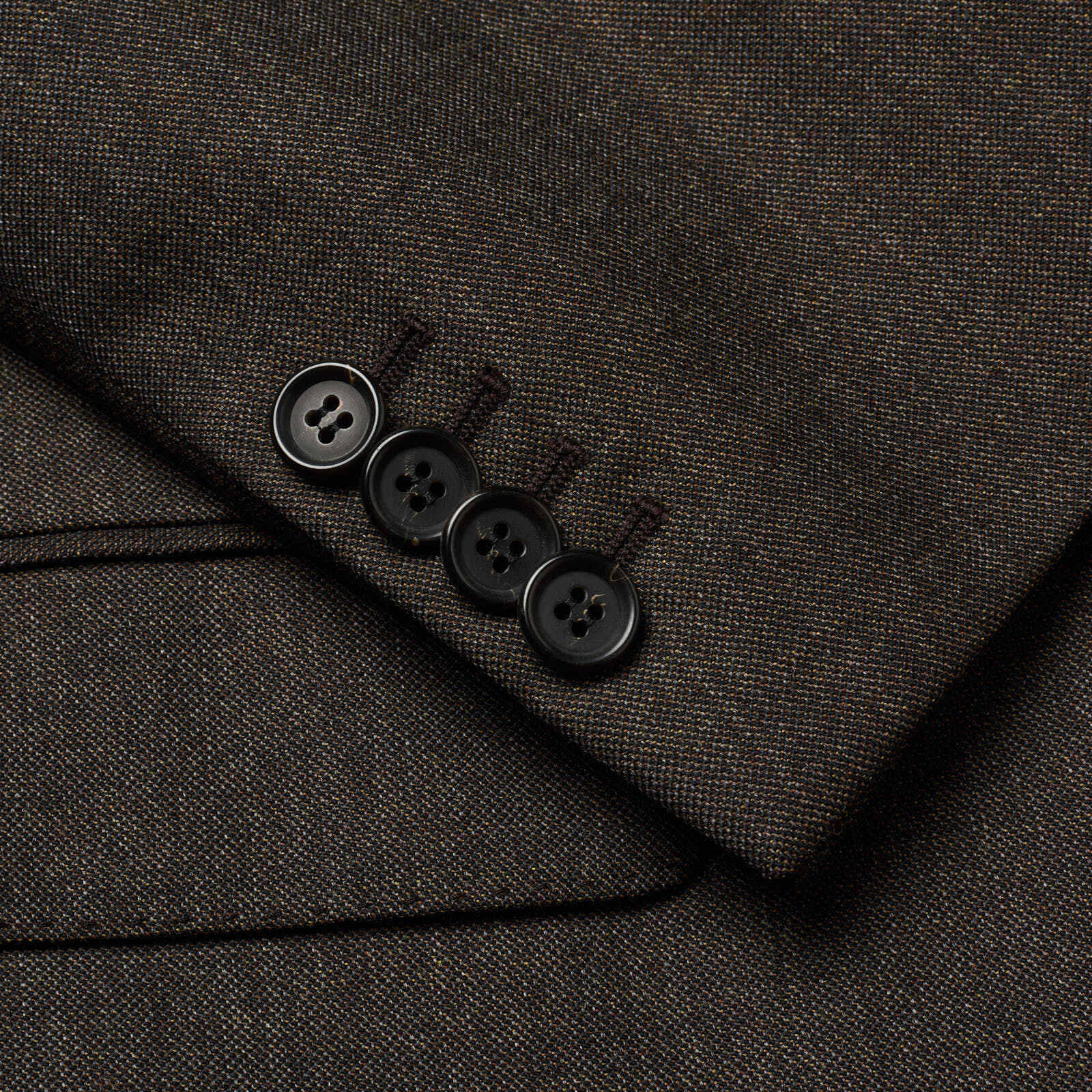 VANNUCCI Milano Brown Virgin Wool Super 100’s Suit EU 58 NEW US 46