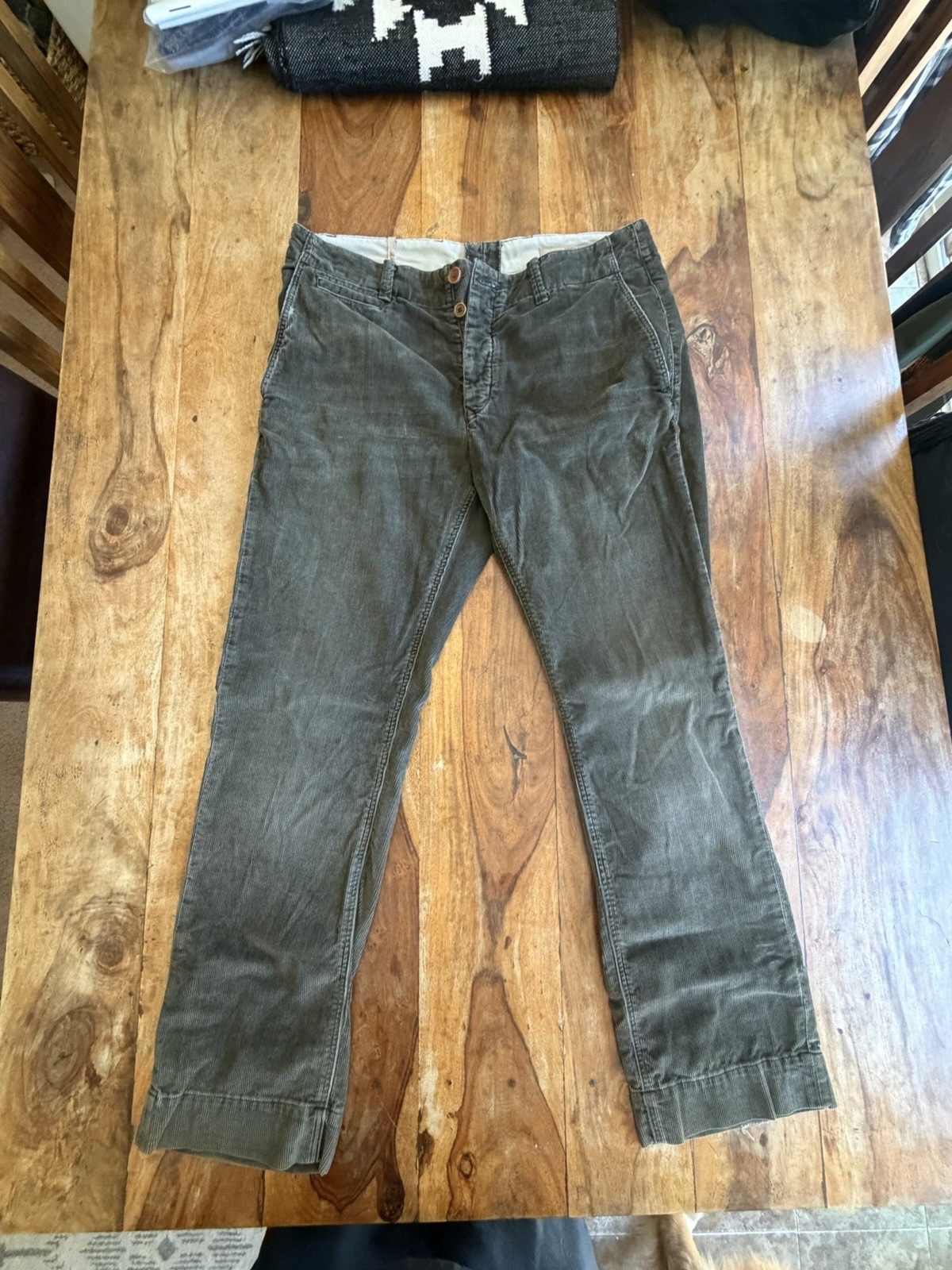 Banana Republic Heritage Men’s Brown Corduroy Pants Straight Fit 33W30L 33×30