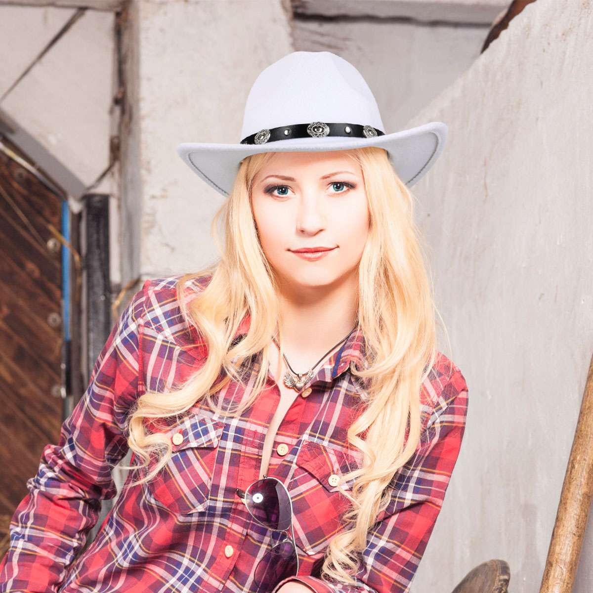 Wide Brim Hat Fedora Panama Western Cowboy Girl Hat Casual Cap For Men Womens