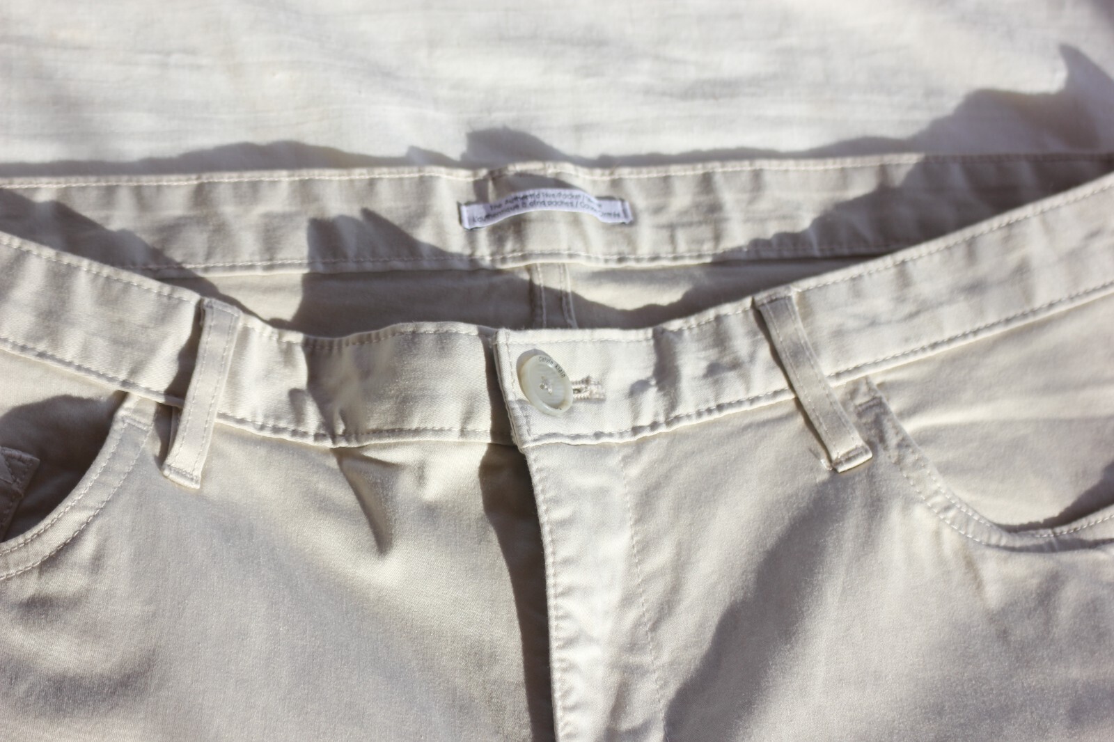Calvin Klein The Authentic Five Pocket Mens 30X34* White Slim Fit EX GirlF prsnt