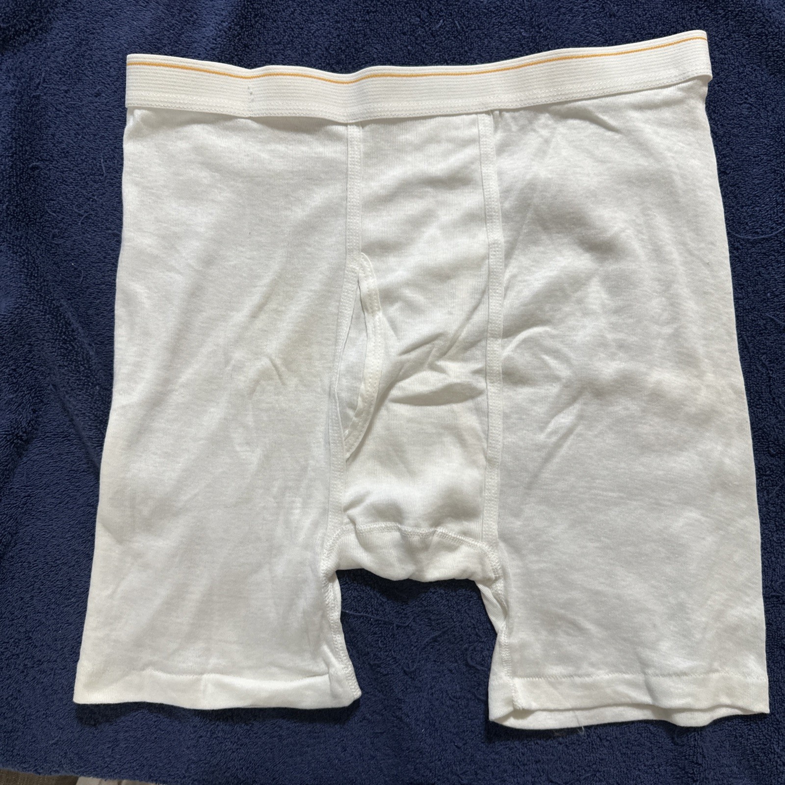 John Blair Mens White Double Seat Brief Underwear Poly/Cotton 37-41 Vintage