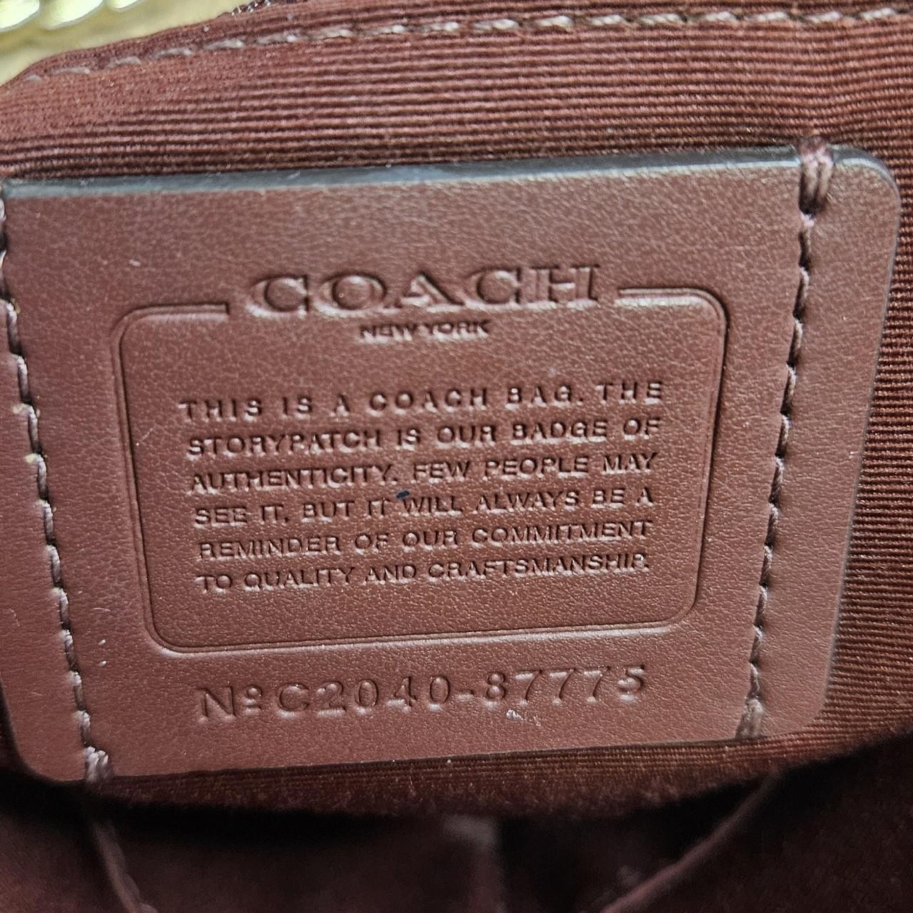Coach Ava Large Tote Chain Pebbled Leather, Tan Gold Hardware