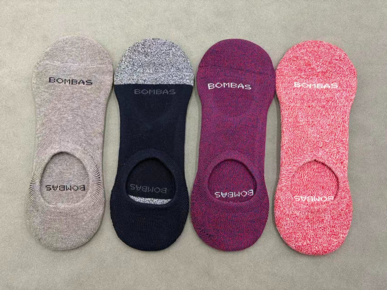 4 pairs Men’s Marl Cushioned No Shows Socks Size Large 9-13 4 Colors