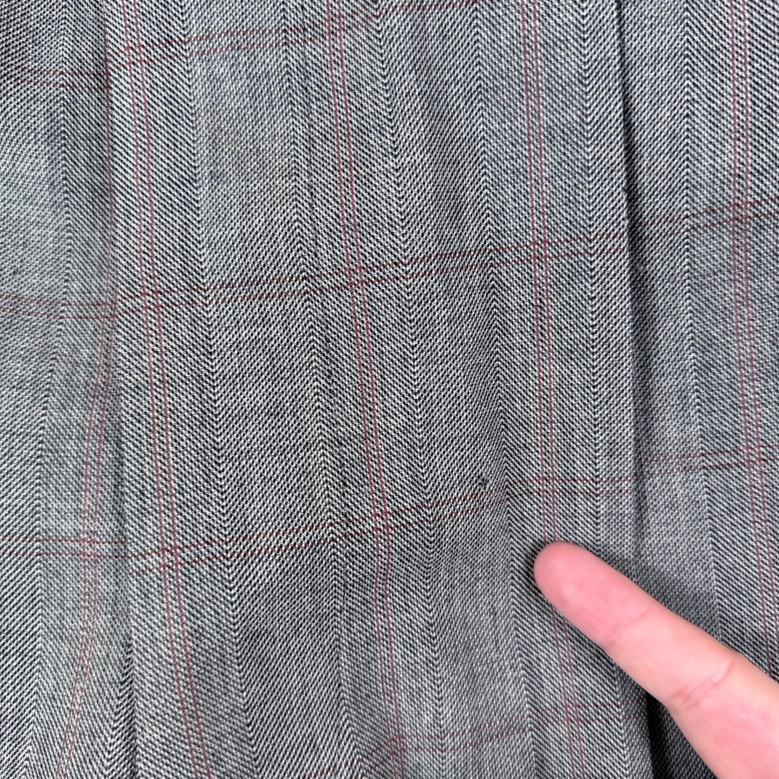 Vintage 50s Drop Loop Pants Mens 32×28 Plaid Wool Talon Zip Pleated Rockabilly