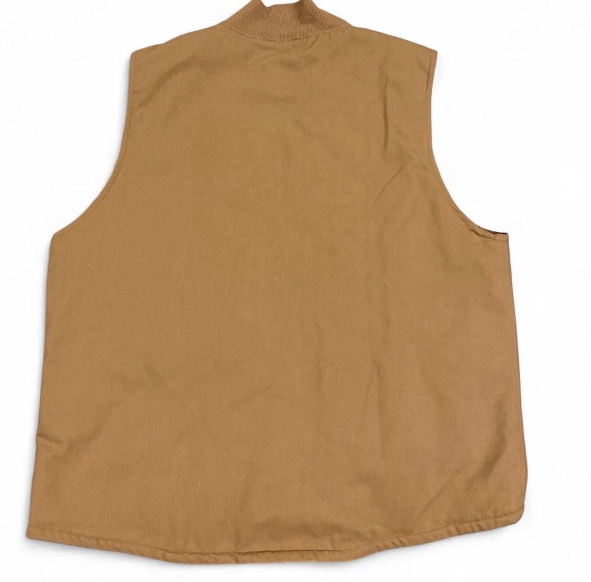 Wrangler Workwear Quilted Lined Duck Canvas Vest Brown Men’s XL Style 55098