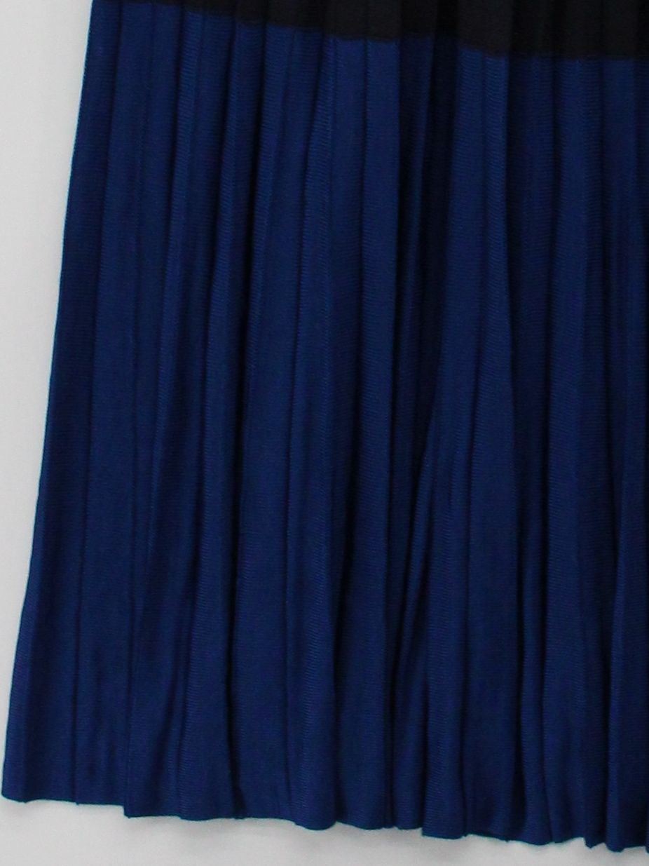 Cefinn Women’s Midi Skirt M Blue Viscose with Nylon, Rayon, Polyester Pleated