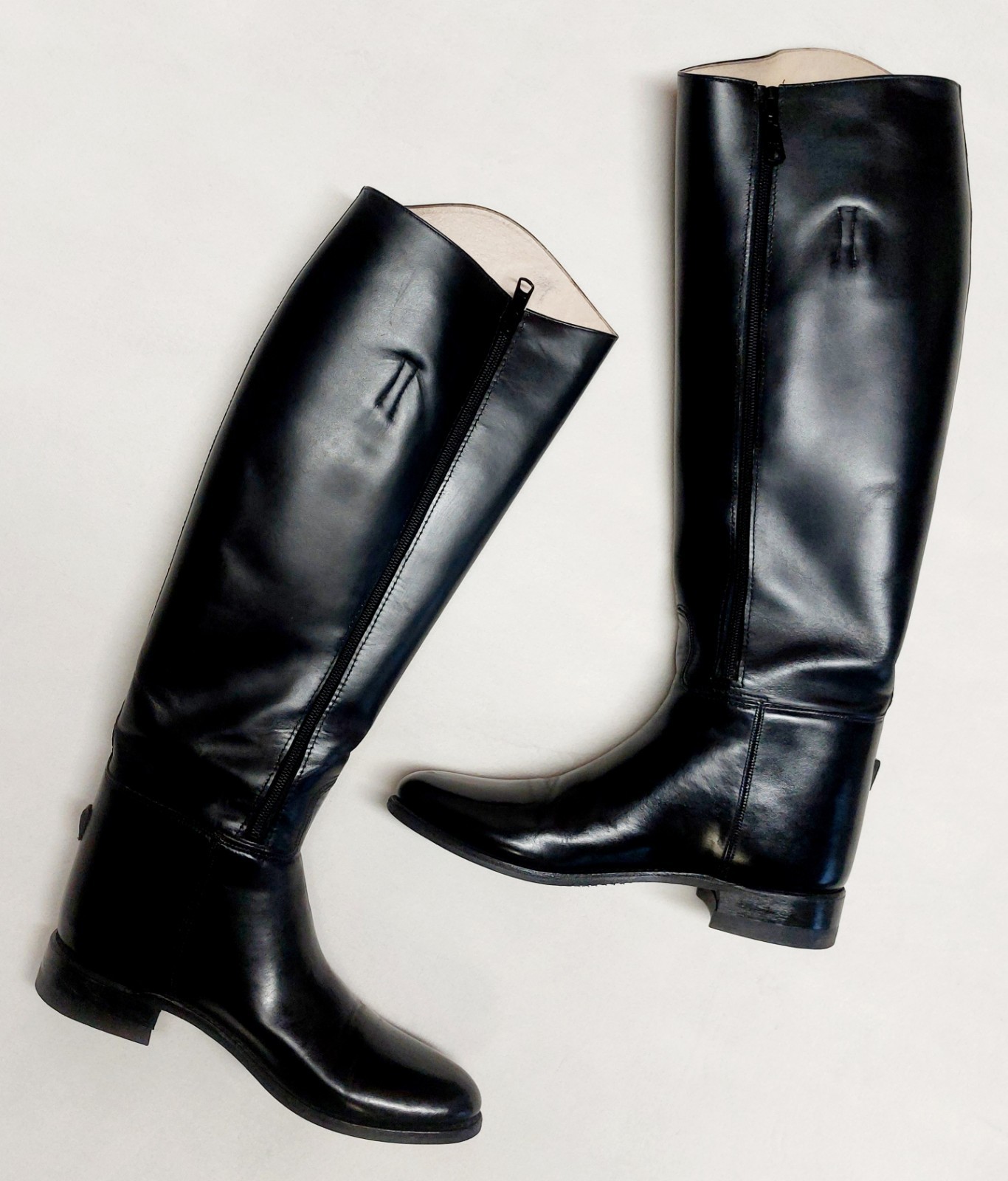 Women’s The Effingham Equestrian Riding Boots Style 100L Black Sz 8.5 Wide Calf