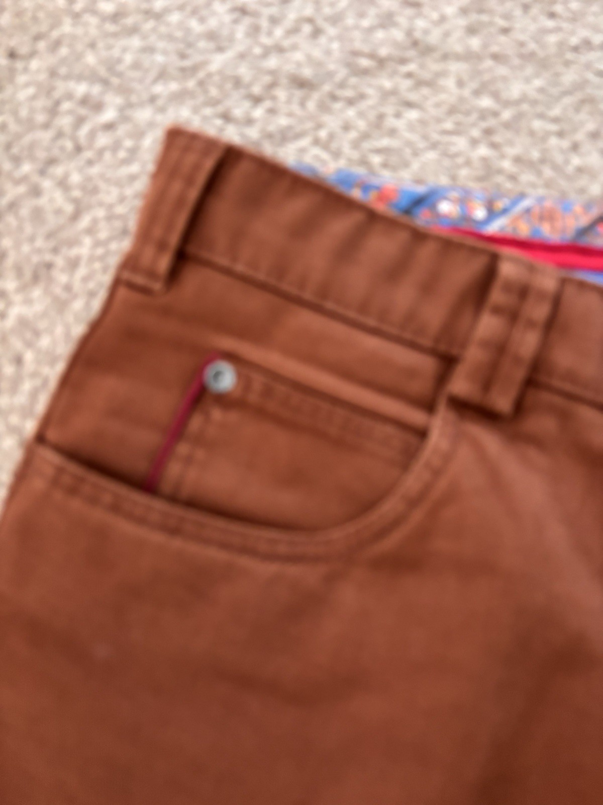 MEYER DIEGO CHINO STYLE TROUSERS WITH STRETCH IN BROWN W36 L32