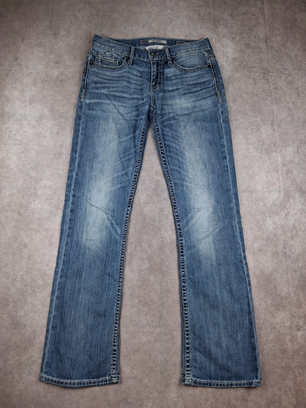 BKE Aiden Jeans Mens 29×32 Fit Blue Slim Cut Bootleg Low Rise Denim y2k Vintage
