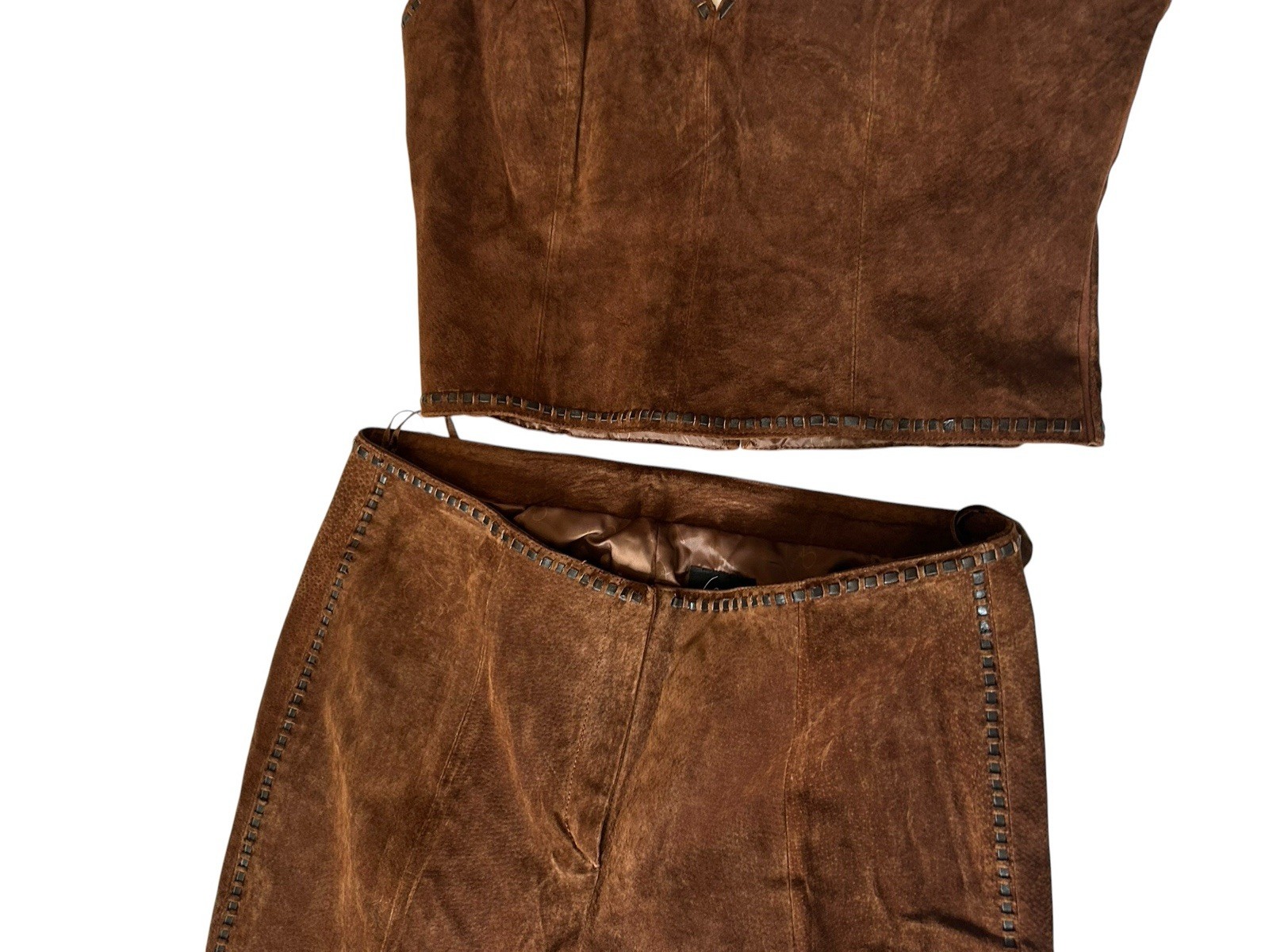 Vintage Y2K Venus Williams Wilson Leather Halter Pants Belt Dark Brown Suede!