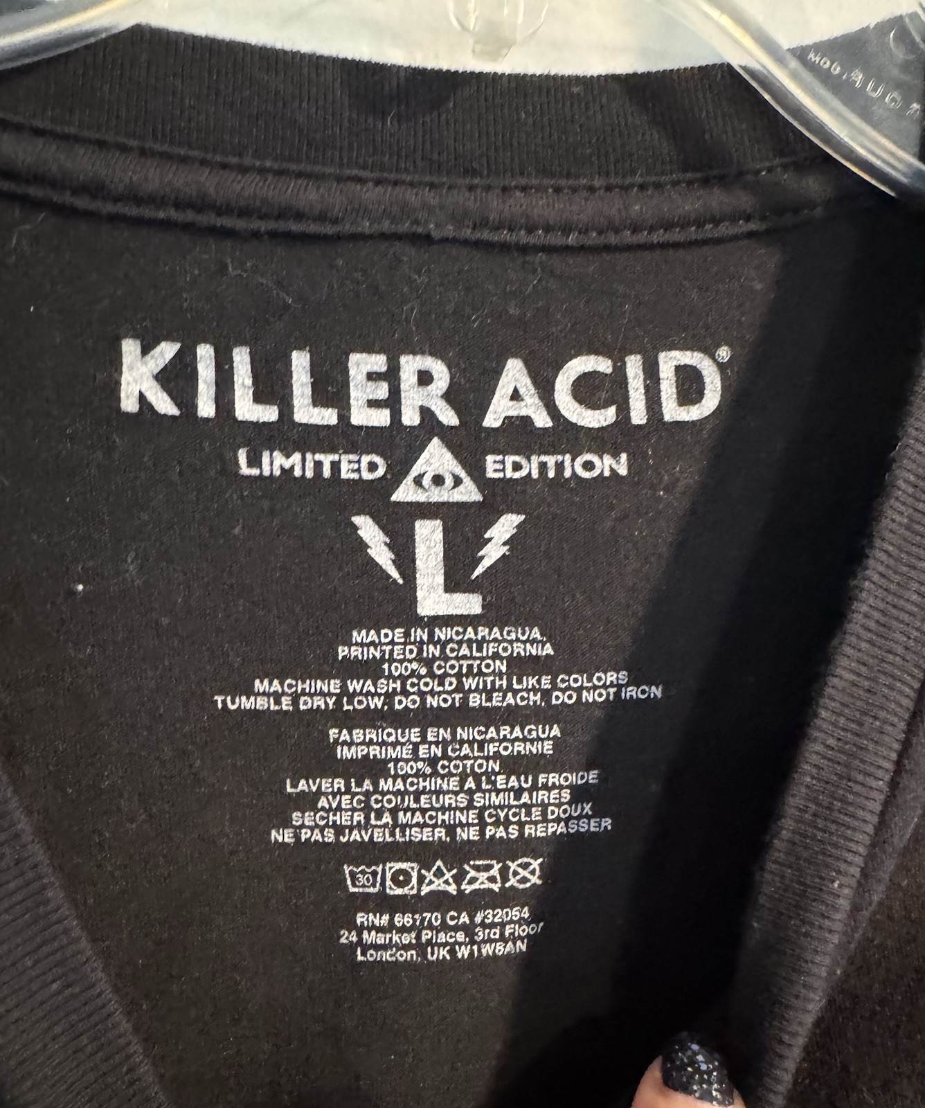 Killer Acid Man TShirt Large Black Tee Limited Edition Bad Vibes Art Streetwear