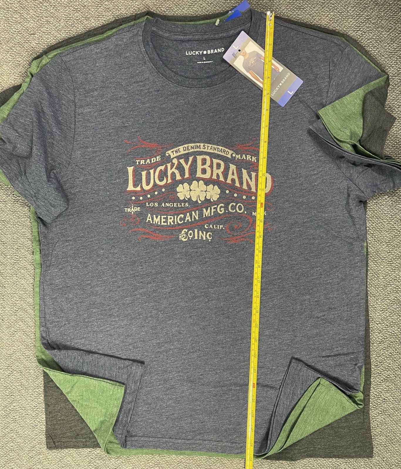 Lucky Brand Men’s LARGE Or XL Lot of 3 Graphic Tees in 3 Colors NWT