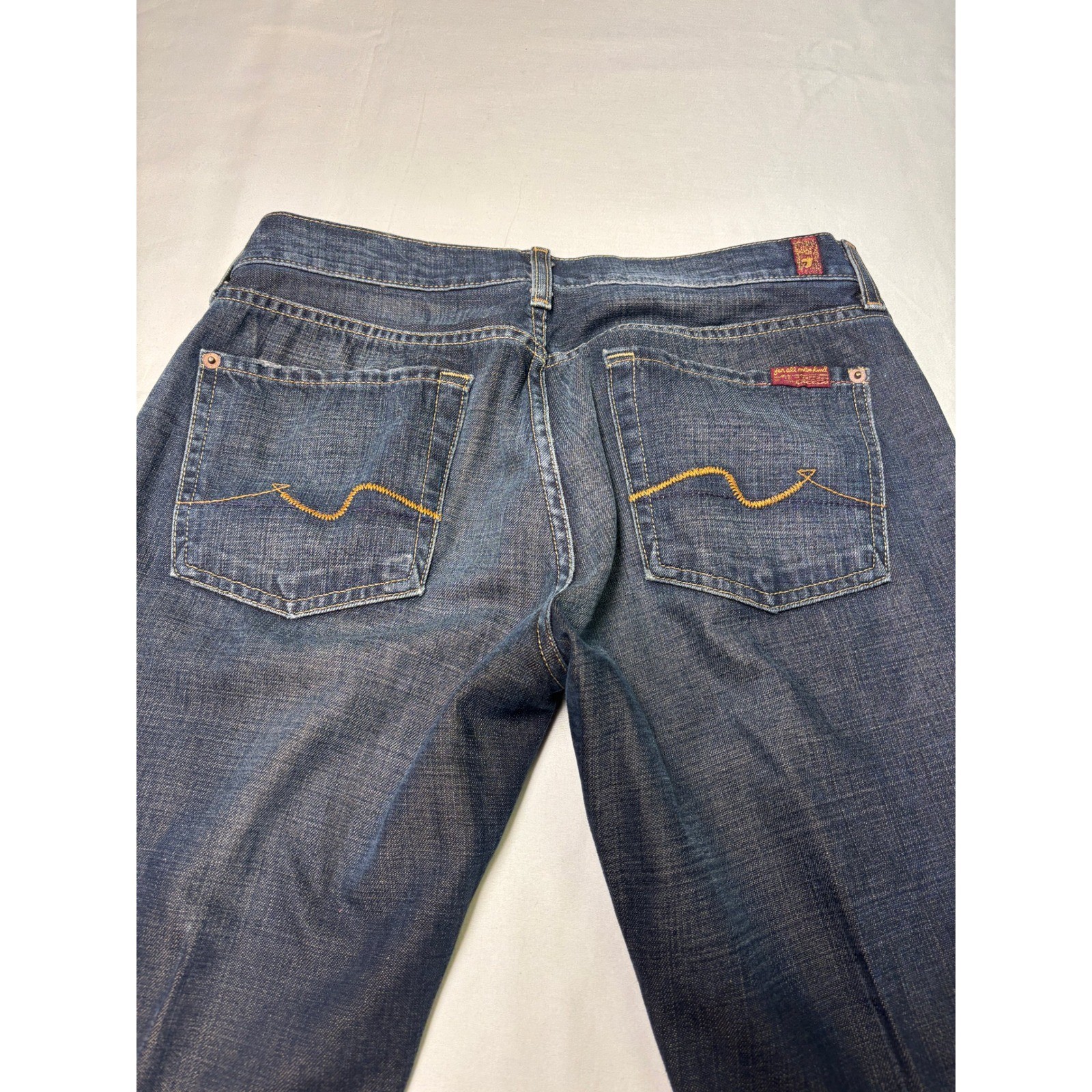 7 For All Mankind Women’s Size 31X31 Bootcut Jeans Dark Wash Denim Made in USA