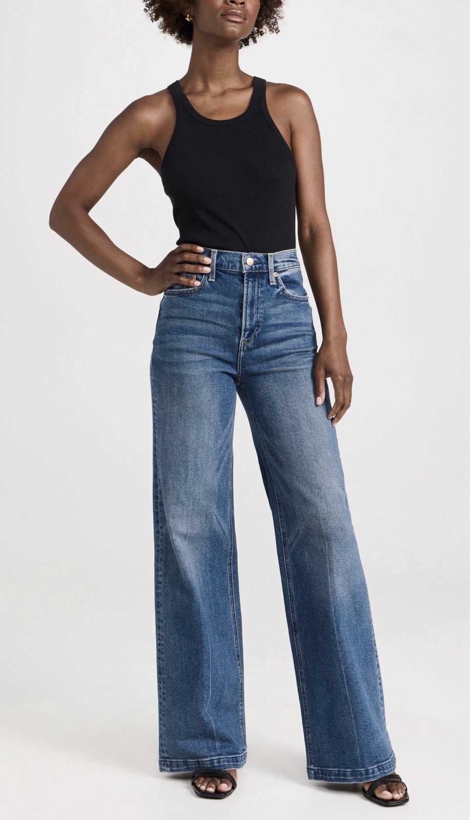 Pistola Lana Wide-Leg Blue Denim Jeans 5-Pocket Size 30