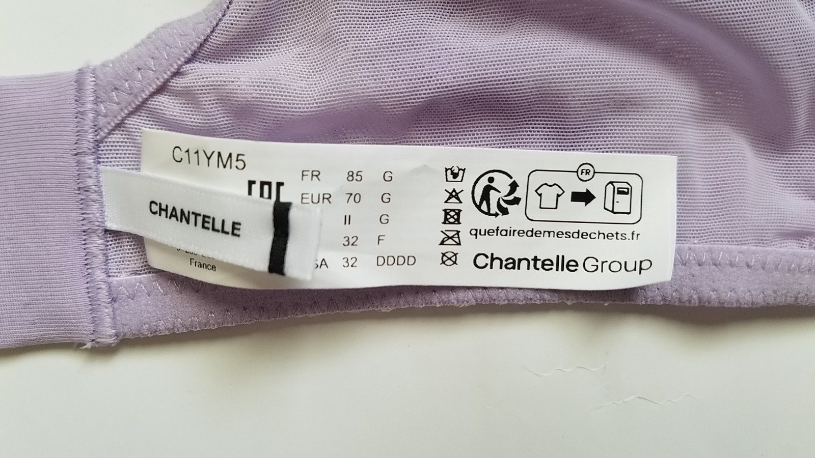 Chantelle C11YM5 Mystic Dream Embroidered Underwire Demi Bra, Size 32DDDD