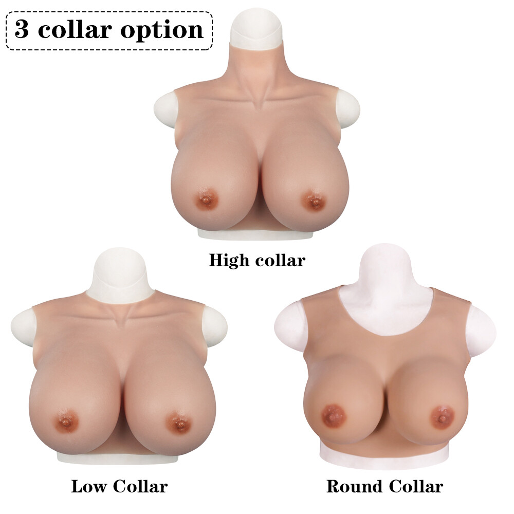 Silicone Crossdresser Breast Forms Breastplates Drag Queen Fake Boobs B-H Cup