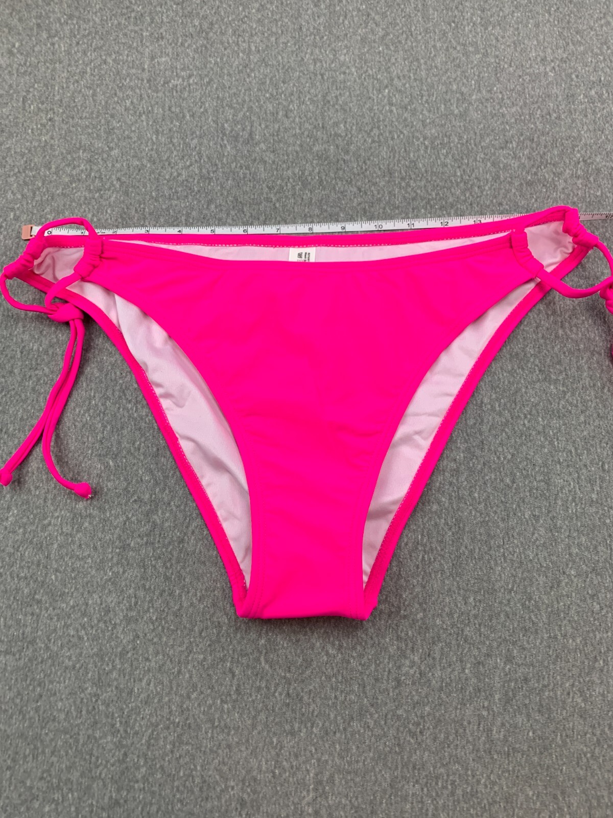 Zmart Lined String Bikini Tankini Swimsuit Bottom Womens size XL Bright Pink Tie