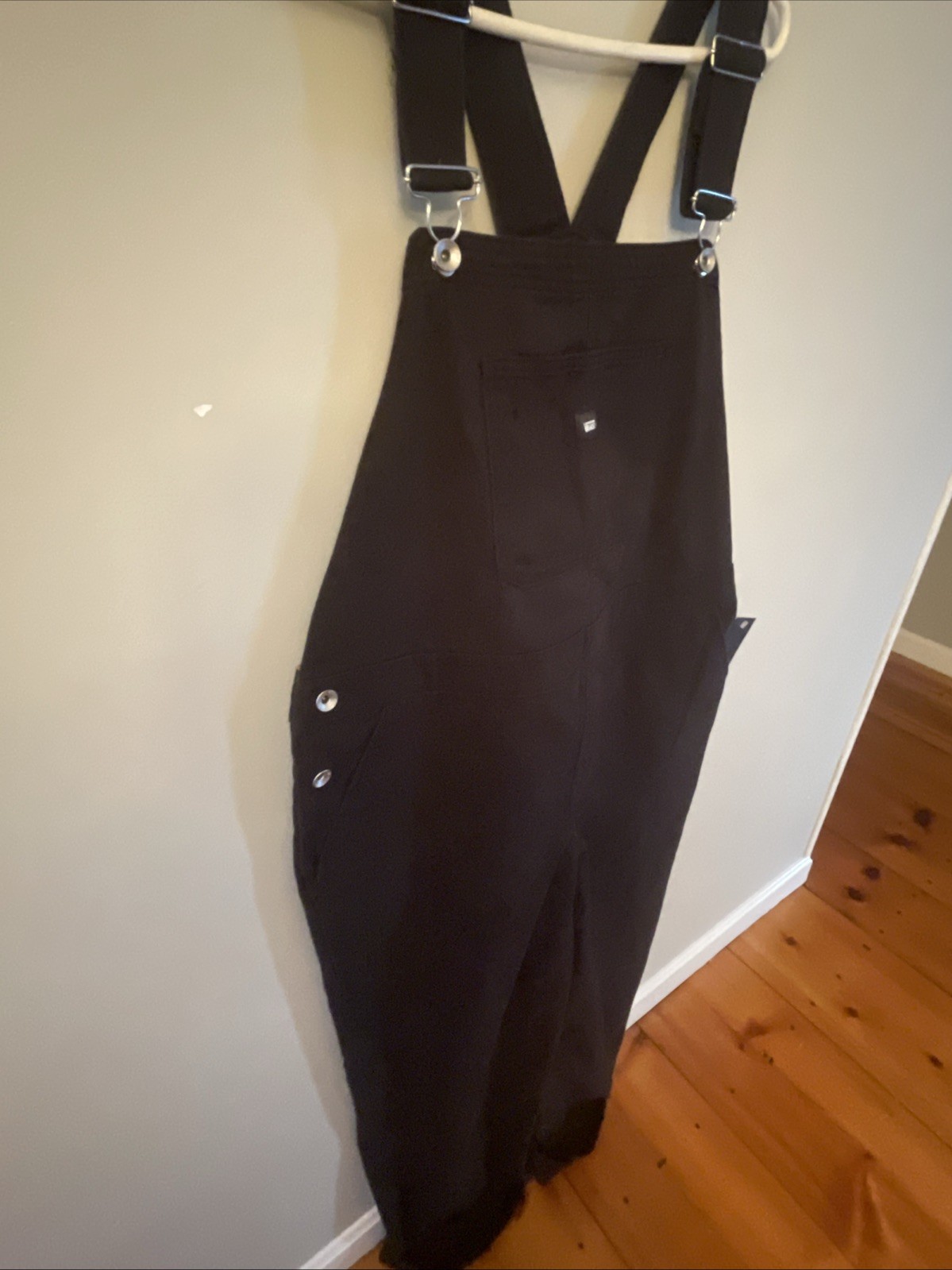 VANS Sirelle Overalls Black Cotton Relaxed Fit Women’s Size Medium M NEW