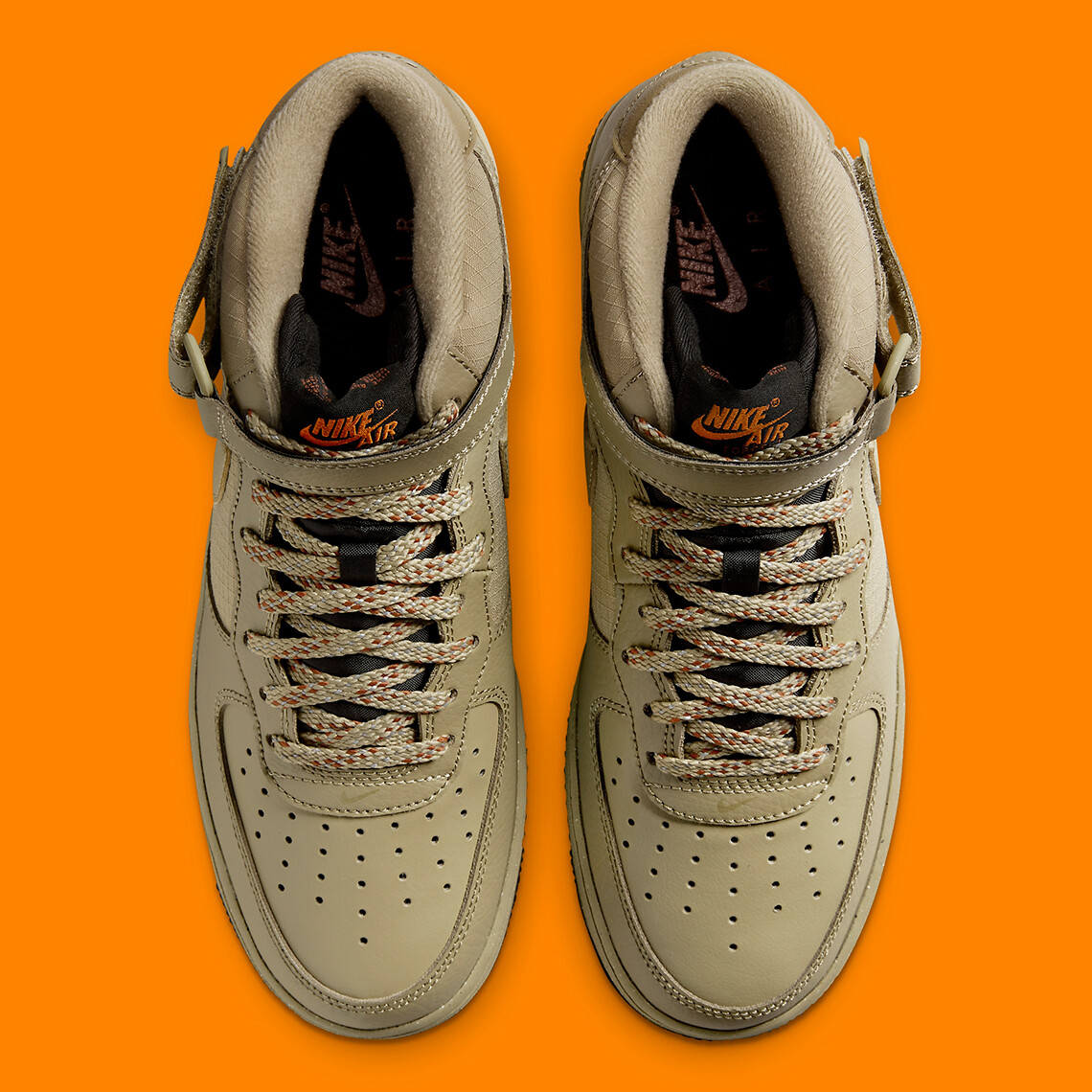 Nike Air Force 1 ’07 Mid Neutral Olive Khaki Black FB8881-200 6.5 Men = 8 Women