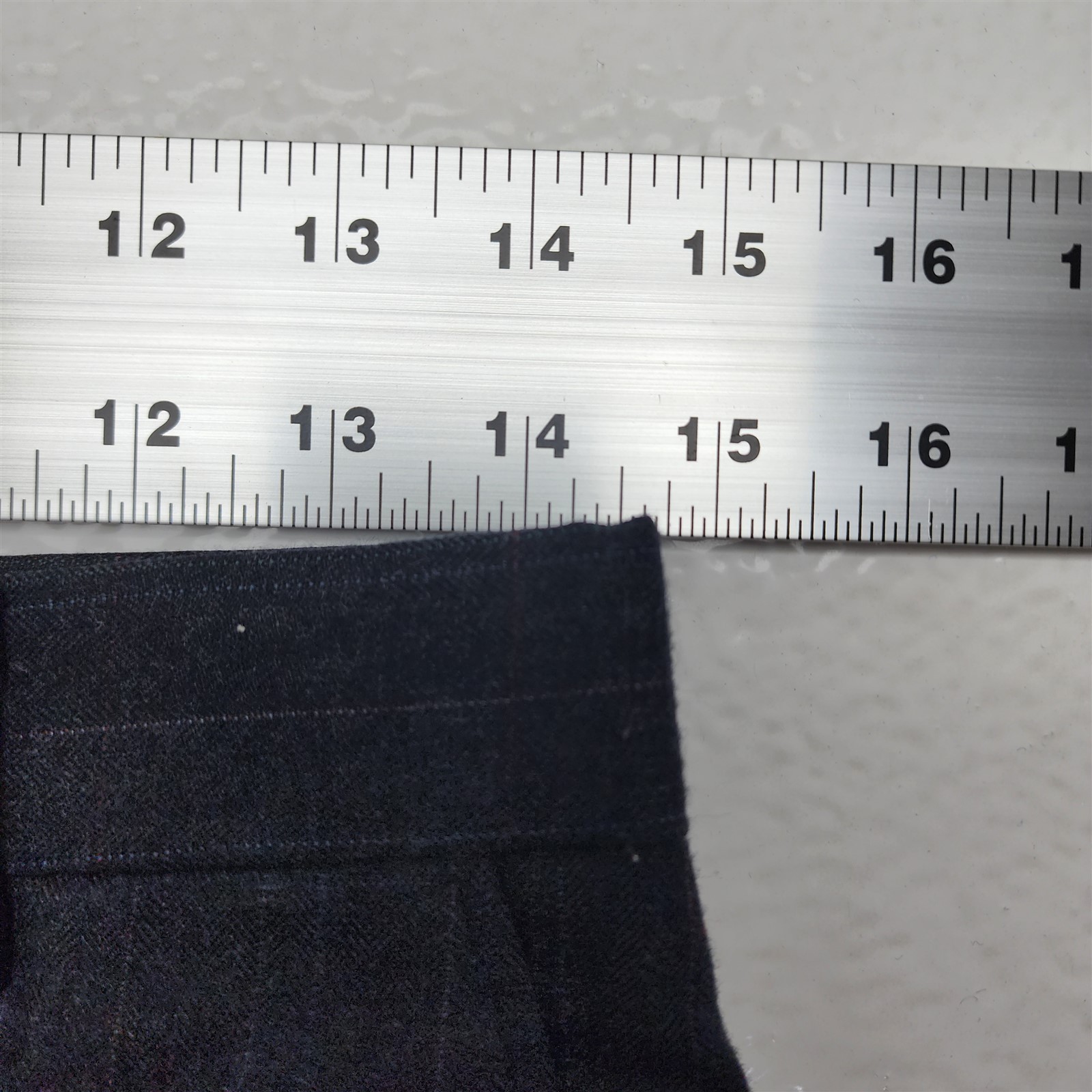 Vtg Old Money 28×30 Dark Gray Herringbone Check Wool Tweed Flat Front Mens Pants