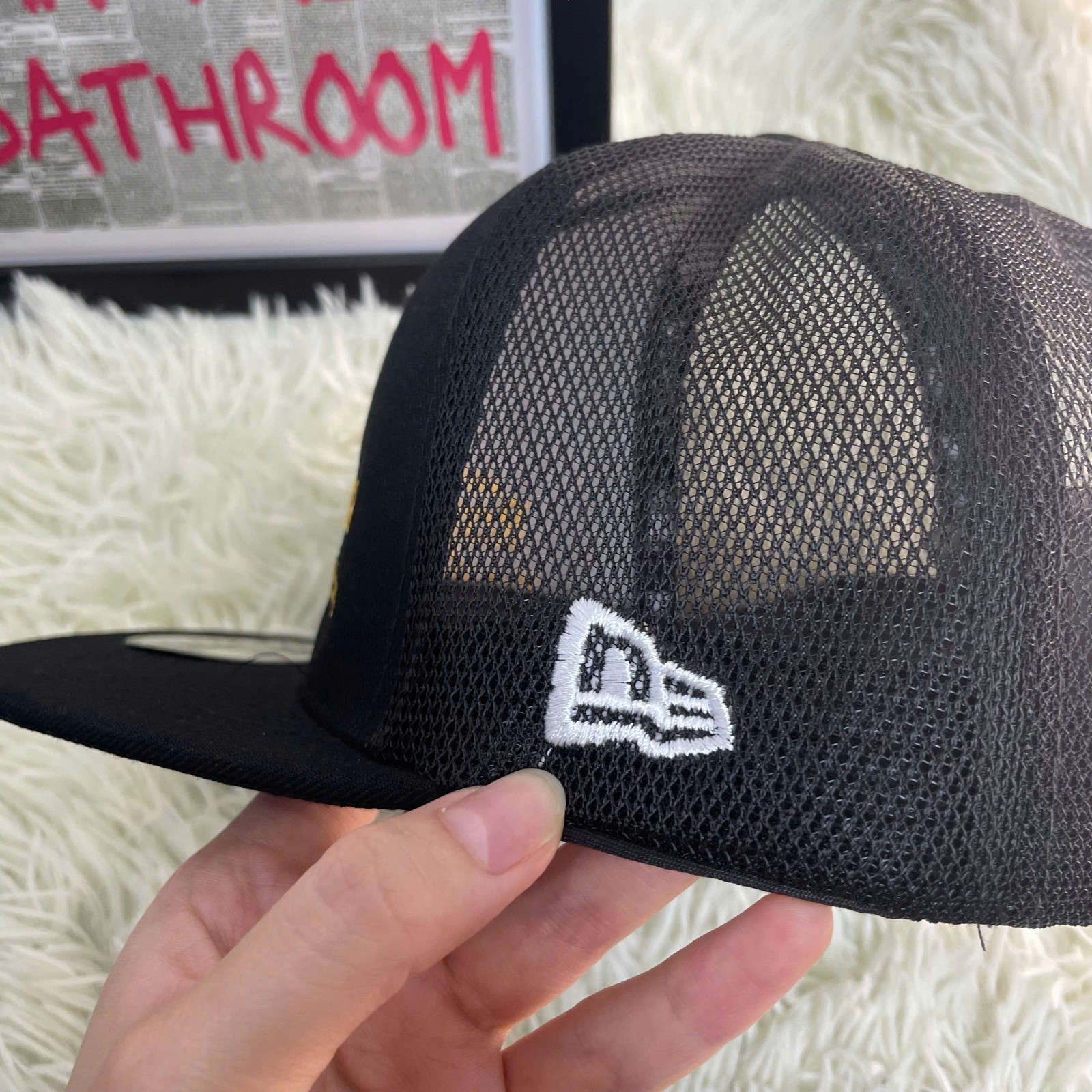 Marlboro Racing World Championship Team Patch Trucker Hat Mesh Cap Black