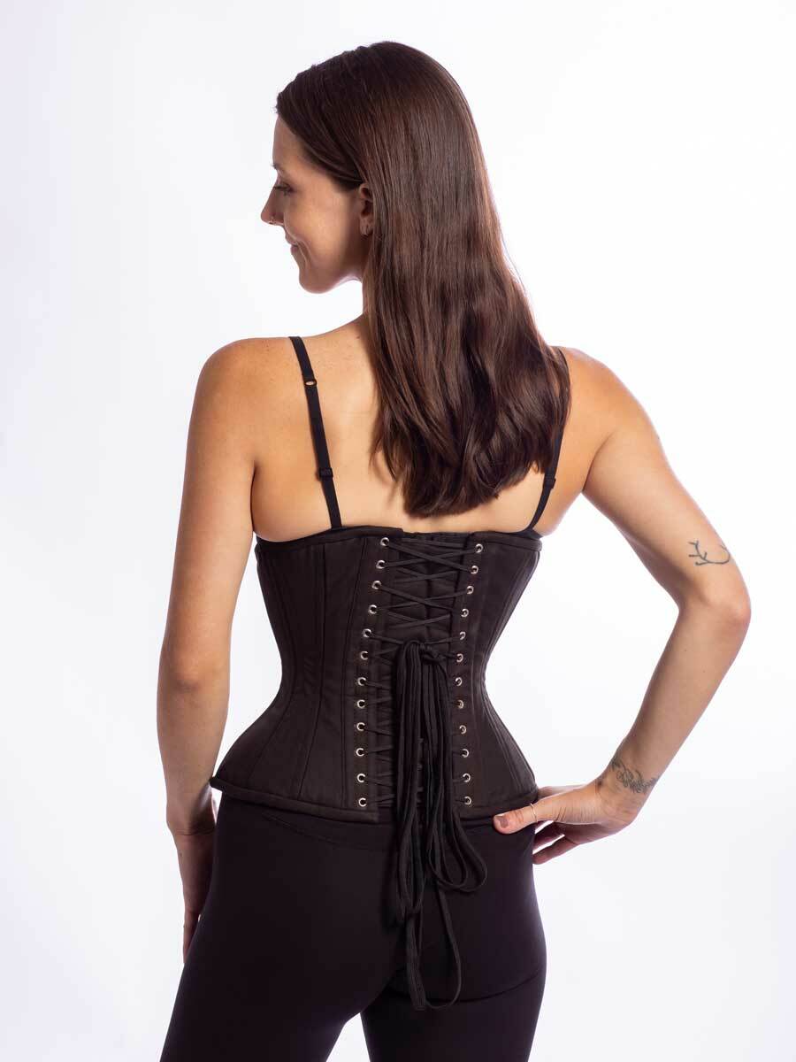 New Defective 426 Standard Size 28″ Authentic Black Cotton Underbust Corset