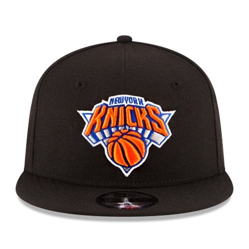 New Era New York Knicks 9Fifty Snapback Hat NBA Official Classic Solid Black Cap