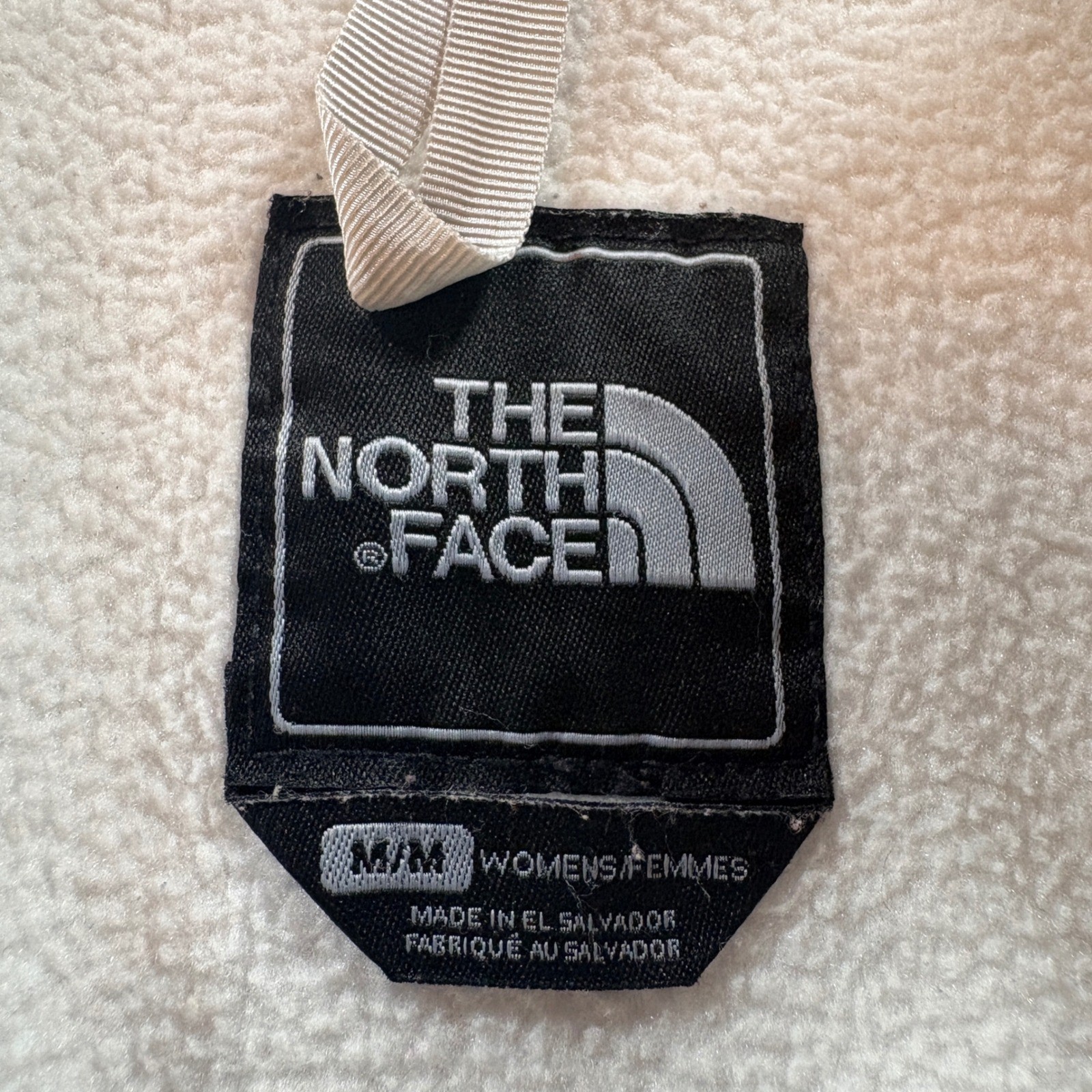 The North Face Denali Fleece Jacket Womens Medium Gray White Full Zip Outdoor