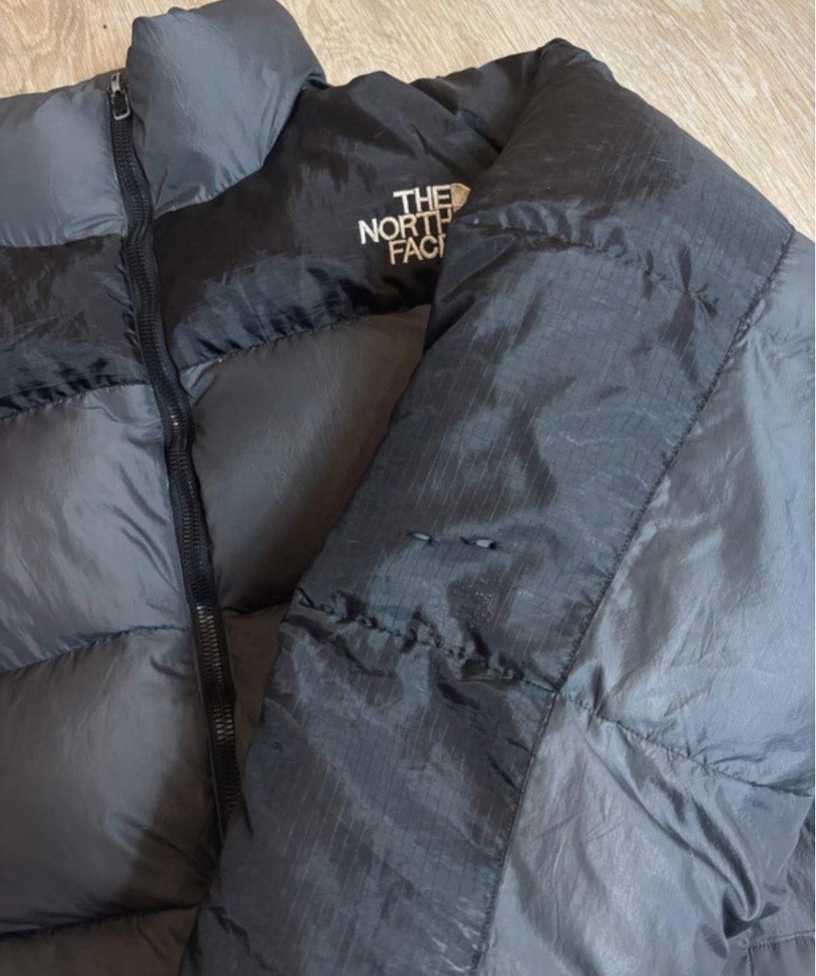 The North Face black 800 fill Nuptse puffer jacket size XL