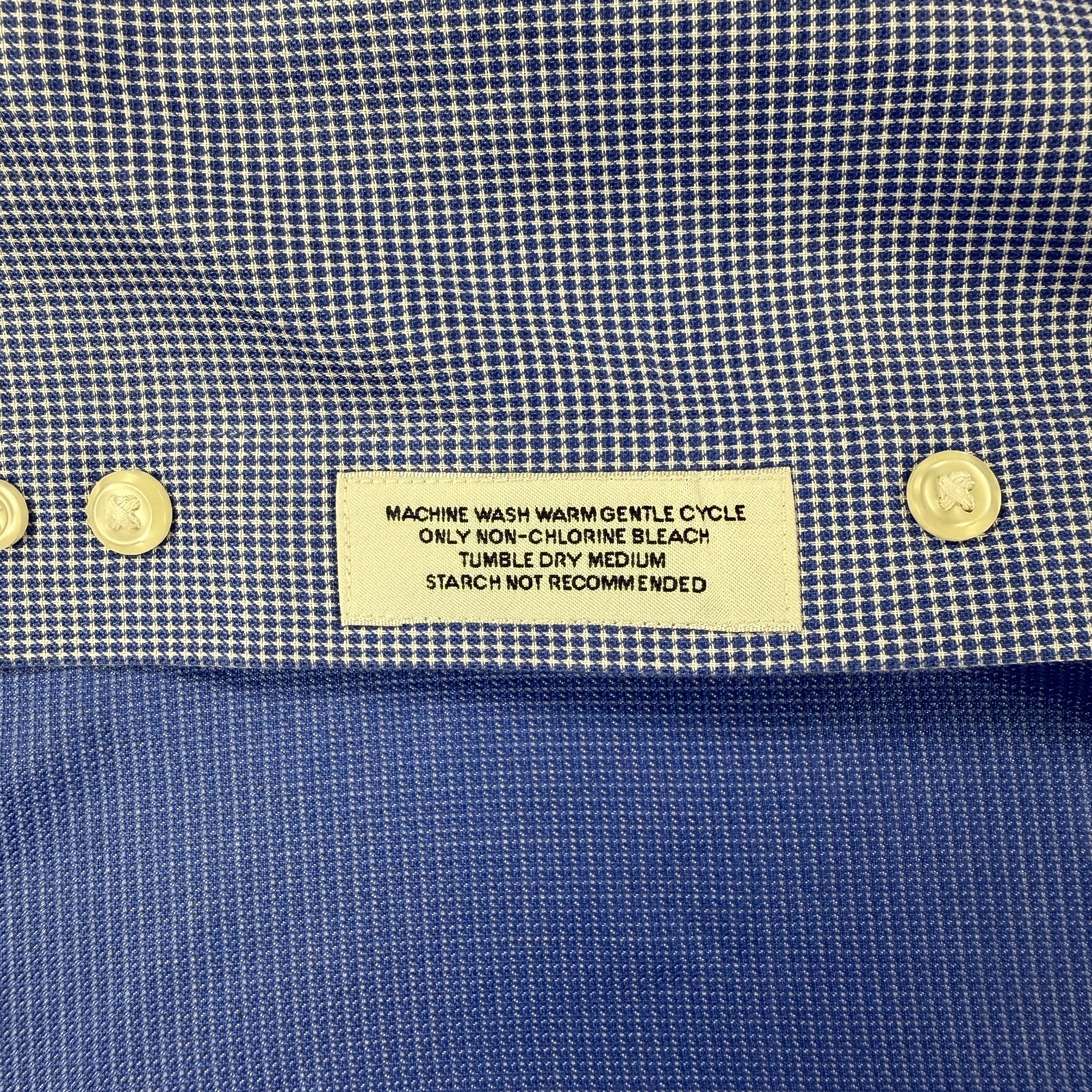 Cremieux Men’s Slim Fit Pima Blue Dot Cotton Non-Iron LS Shirt Sz 16.5 x 33