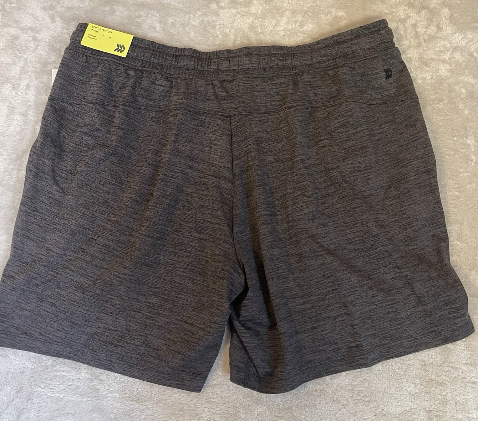 All In Motion Soft Stretch Shorts Men’s Gray Large Active Summer Wear Soft Comfy