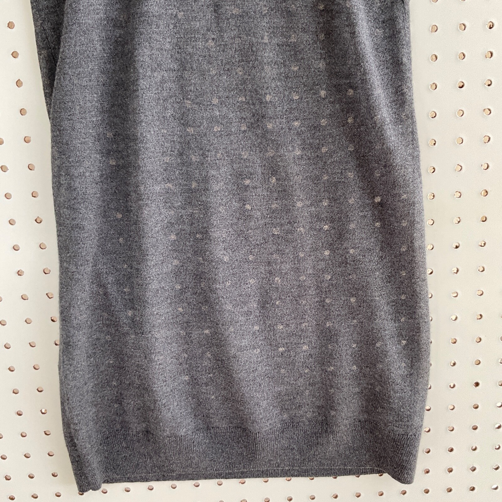 ALLSAINTS Sheer Metallic Womens Tunic Top Size 0 Silver Gray Knit Sleeveless