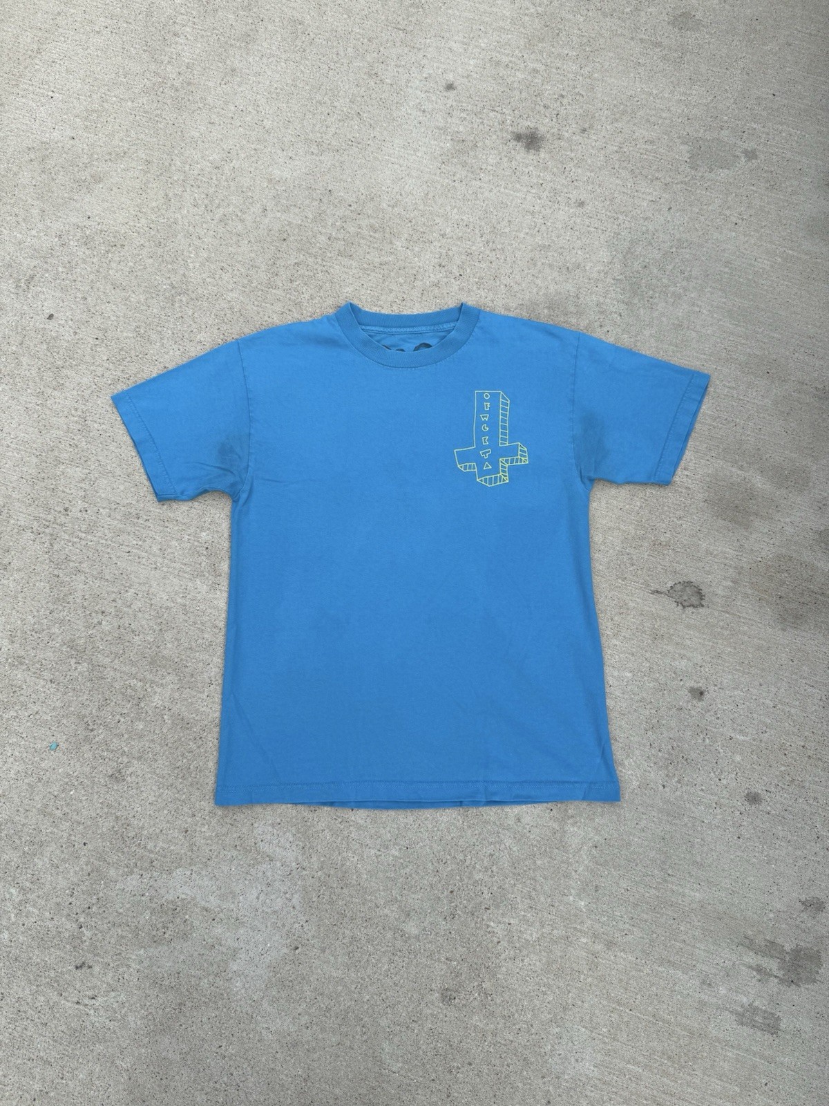 ODD FUTURE GOLF WANG INVERTED CROSS TEE SIZE M OG TAG LIGHT BLUE