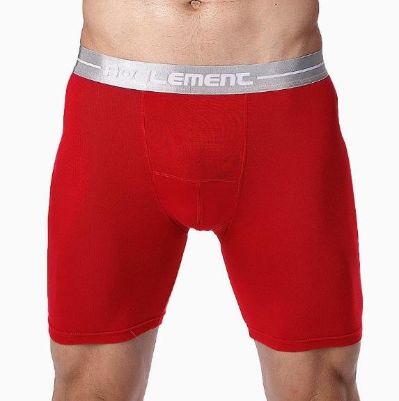 Mens Comfortable Breathable Running Speed Dry Bulge Pouch Boxer Briefs Shorts