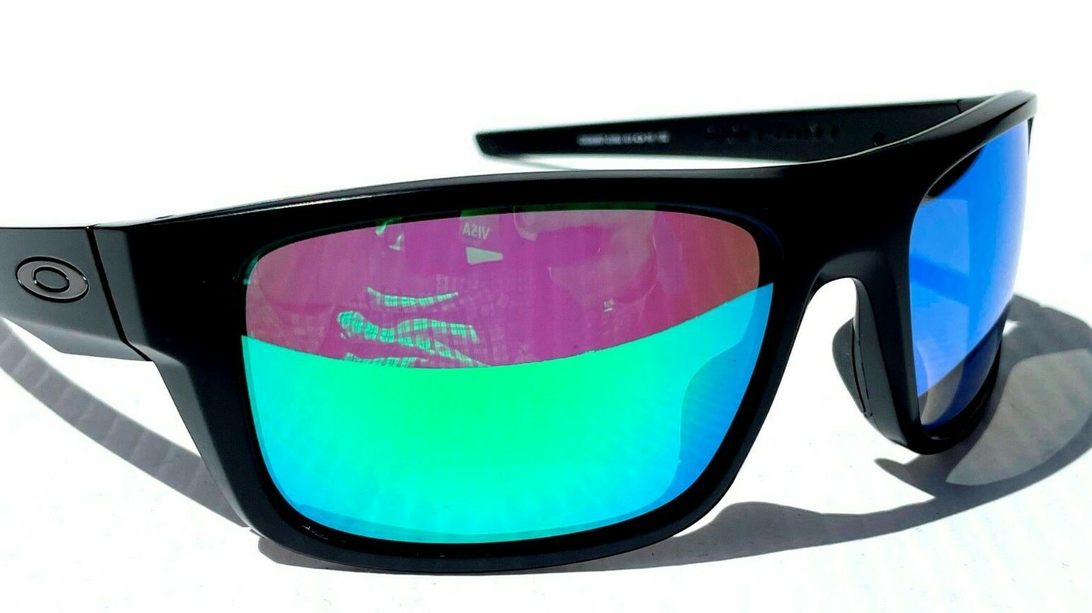 NEW Oakley DROP POINT Matte Black POLARIZED Galaxy Jade Lens Sunglass 9367