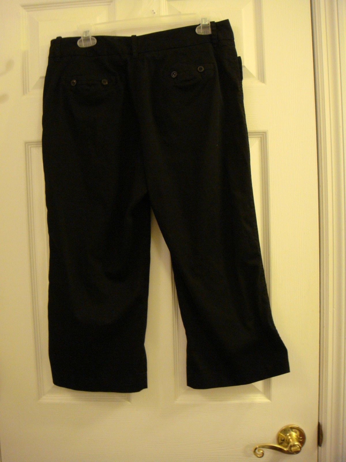 Womens Lifestyle Attitude Black 97% Cotton 3% Spandex Light Weight Capris Siz 10