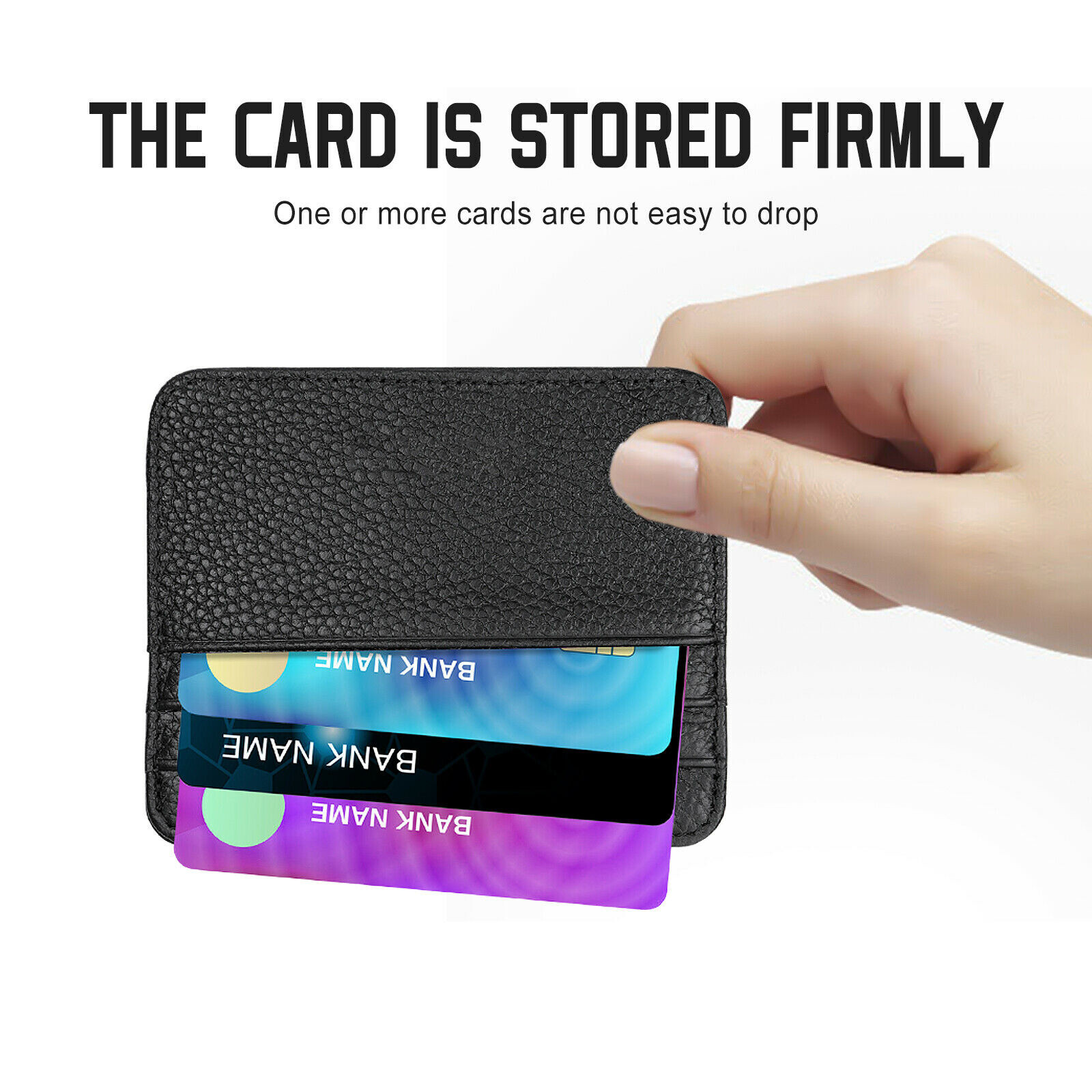 Slim Minimalist Front Pocket Wallet,RFID Blocking Credit Card Holder ID Window