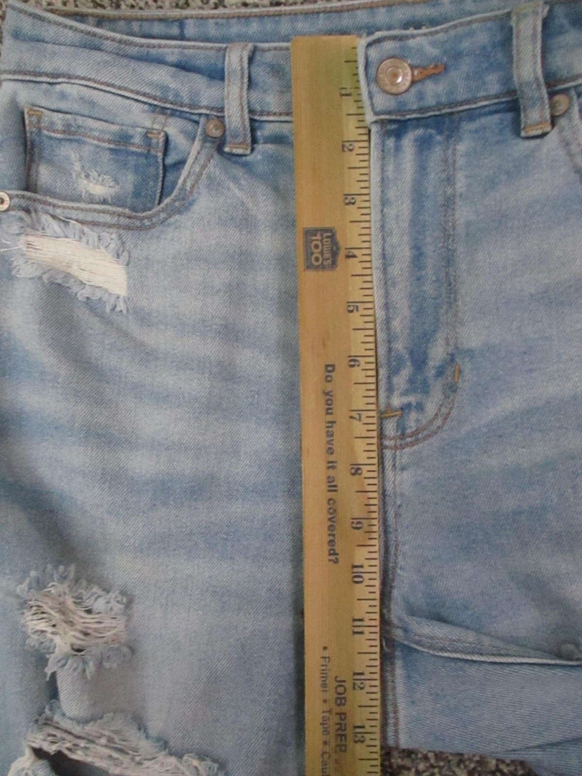 American Eagle Jeans Womens 8 Blue Mom Jean Distressed Ripped Stretch 29×28