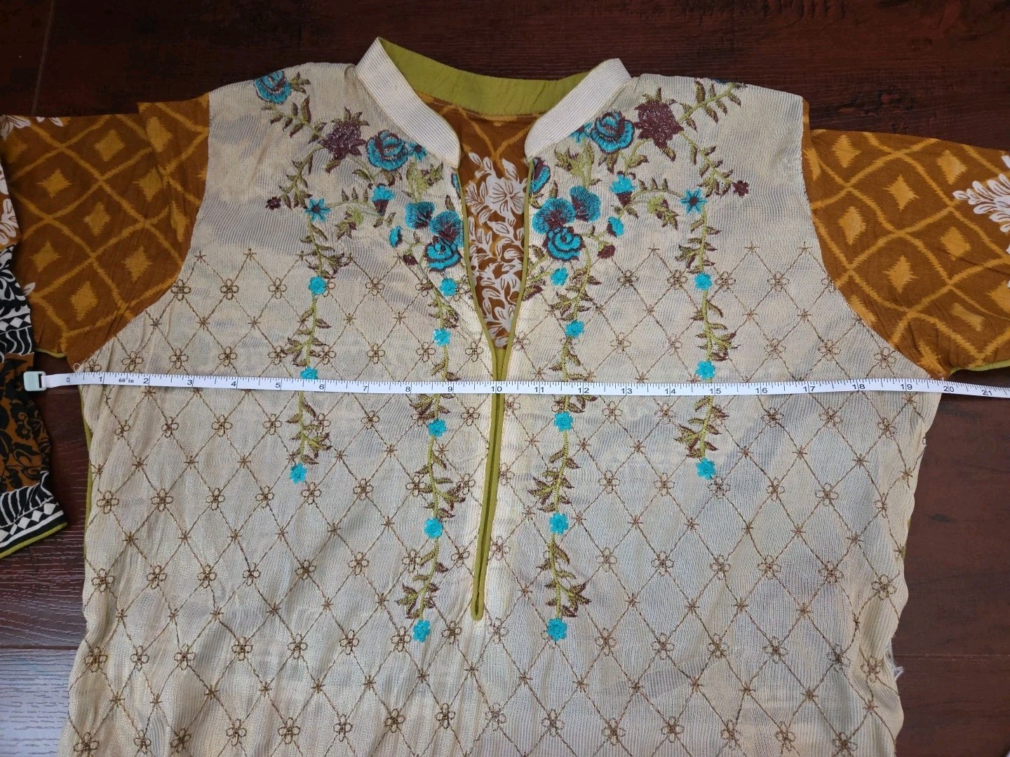 Womens Pakistani Indian 2 Shirts Embroidered Lawn Cotton Silk