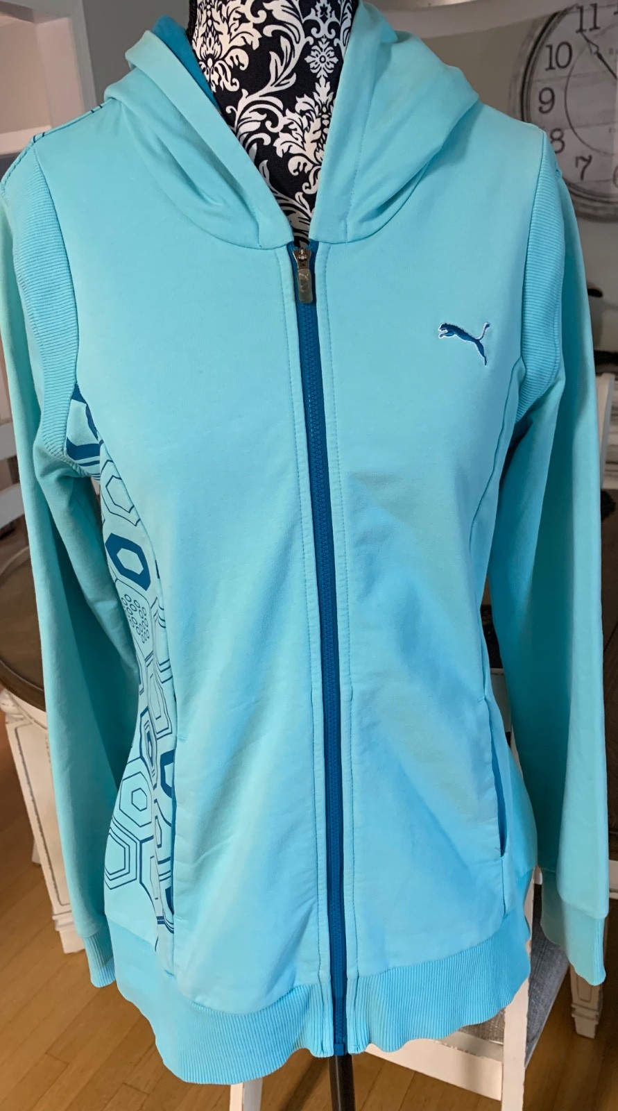 Puma Cobra Golf Light Blue Orange Tag Ladies Jacket Size XS